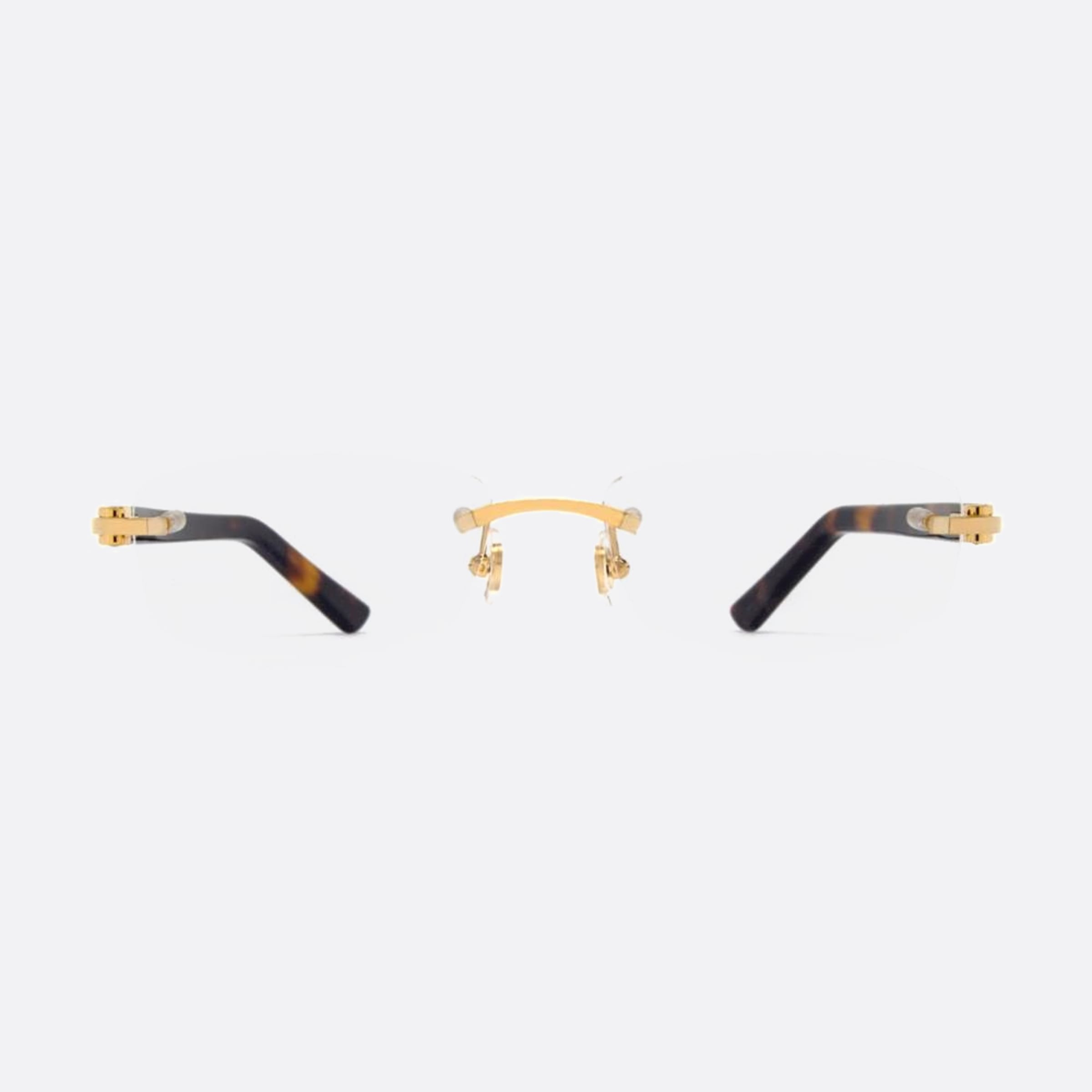 Cartier 53mm Gold Geometric Unisex Eyeglasses - Main View