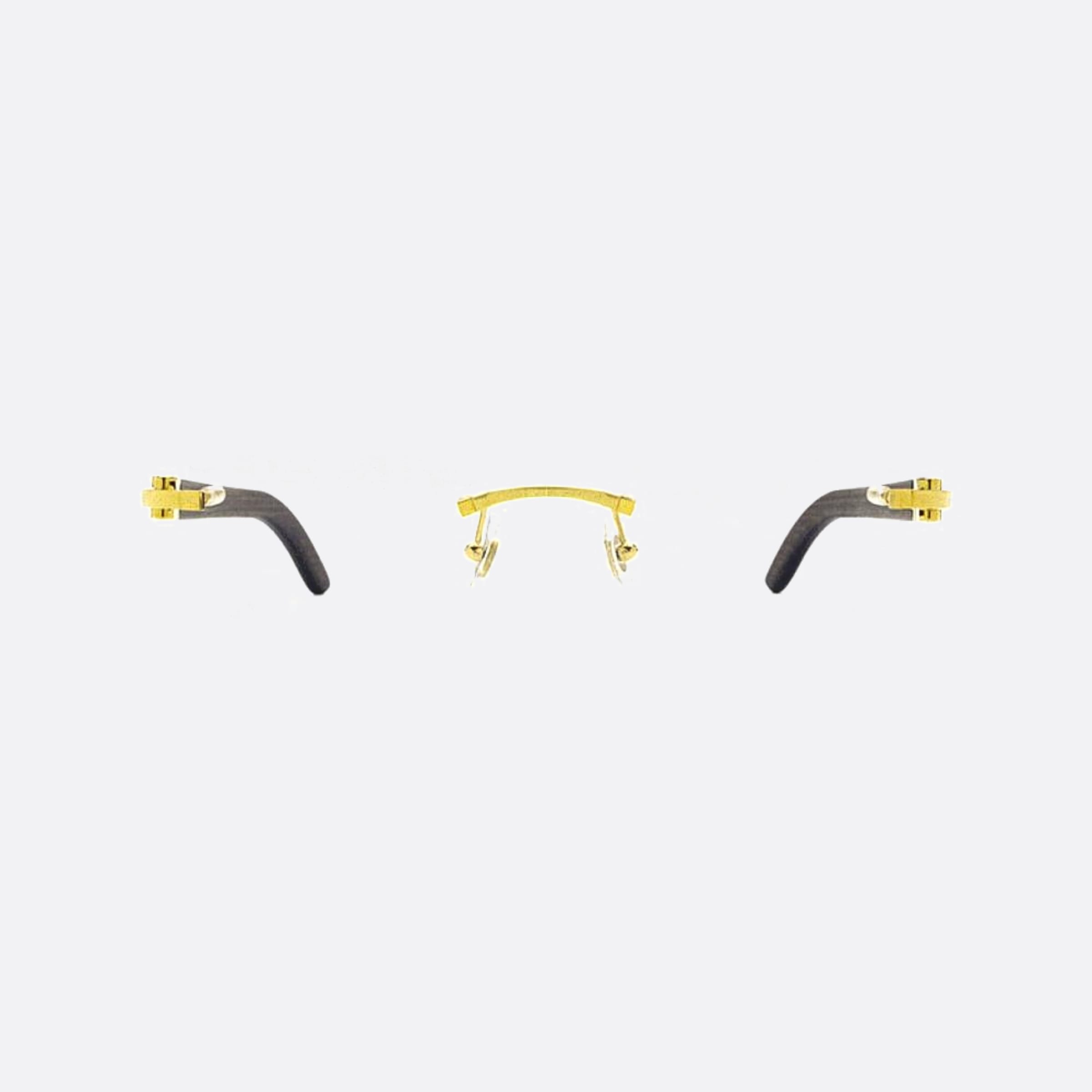 Cartier 53mm Brown Geometric Unisex Eyeglasses - Main View