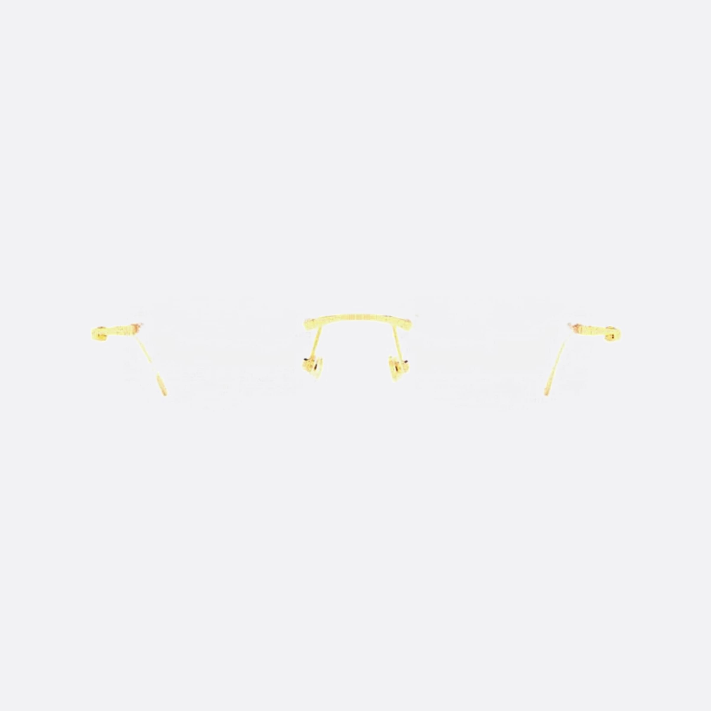 Cartier 56mm Gold Geometric Unisex Eyeglasses - Main View