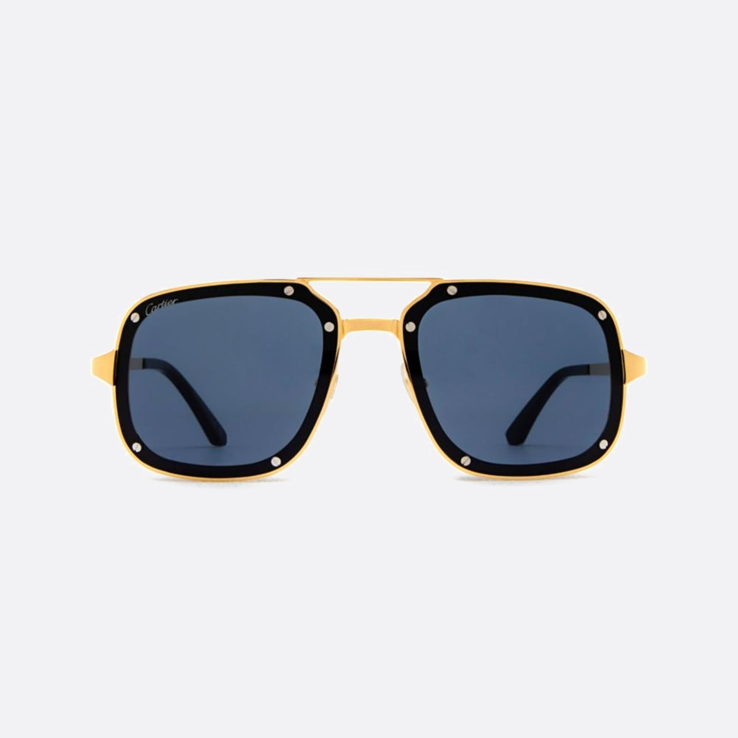 Cartier 58mm Gold Pilot Men Sunglasses - Main View