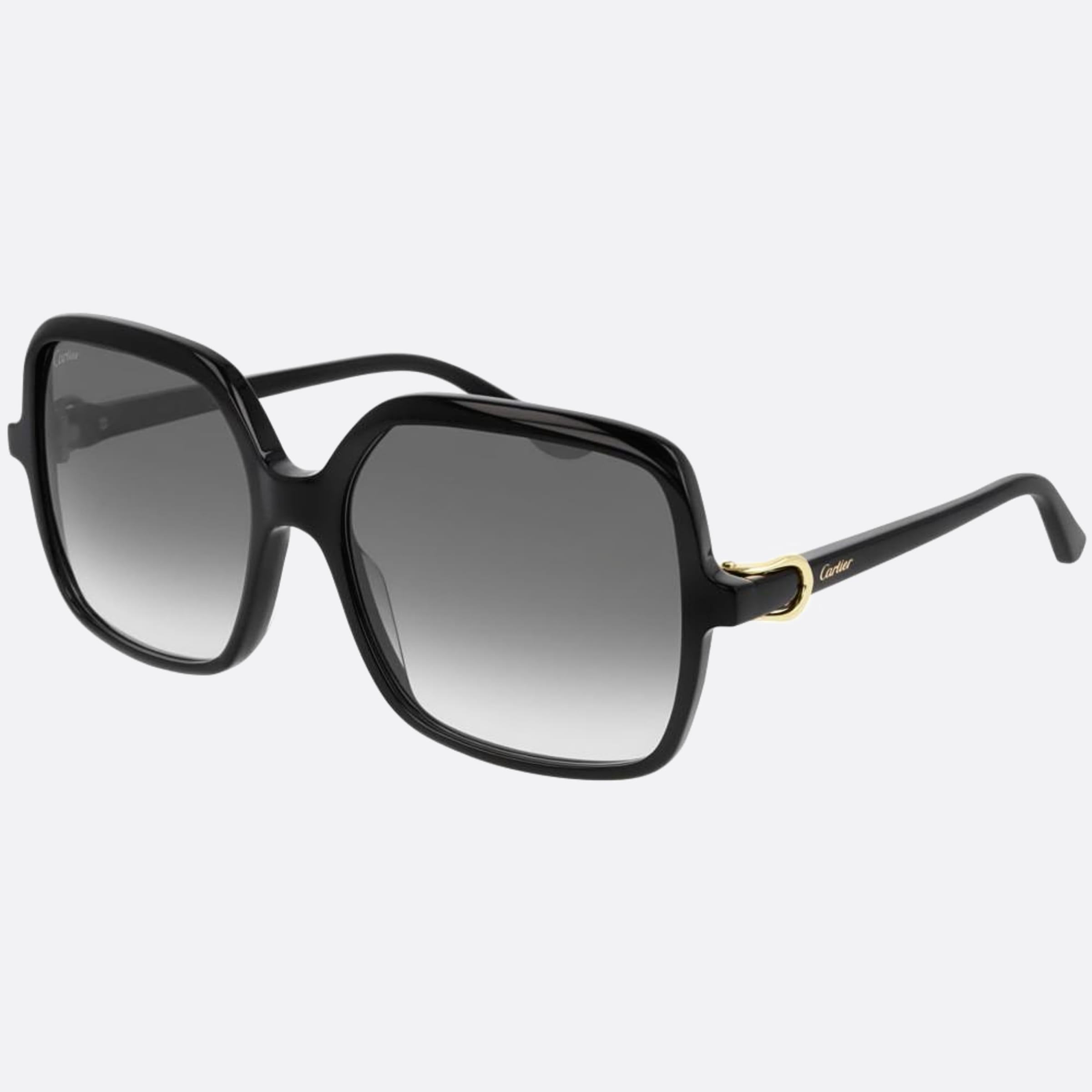 Cartier 58mm Black Butterfly Women Sunglasses - Side View