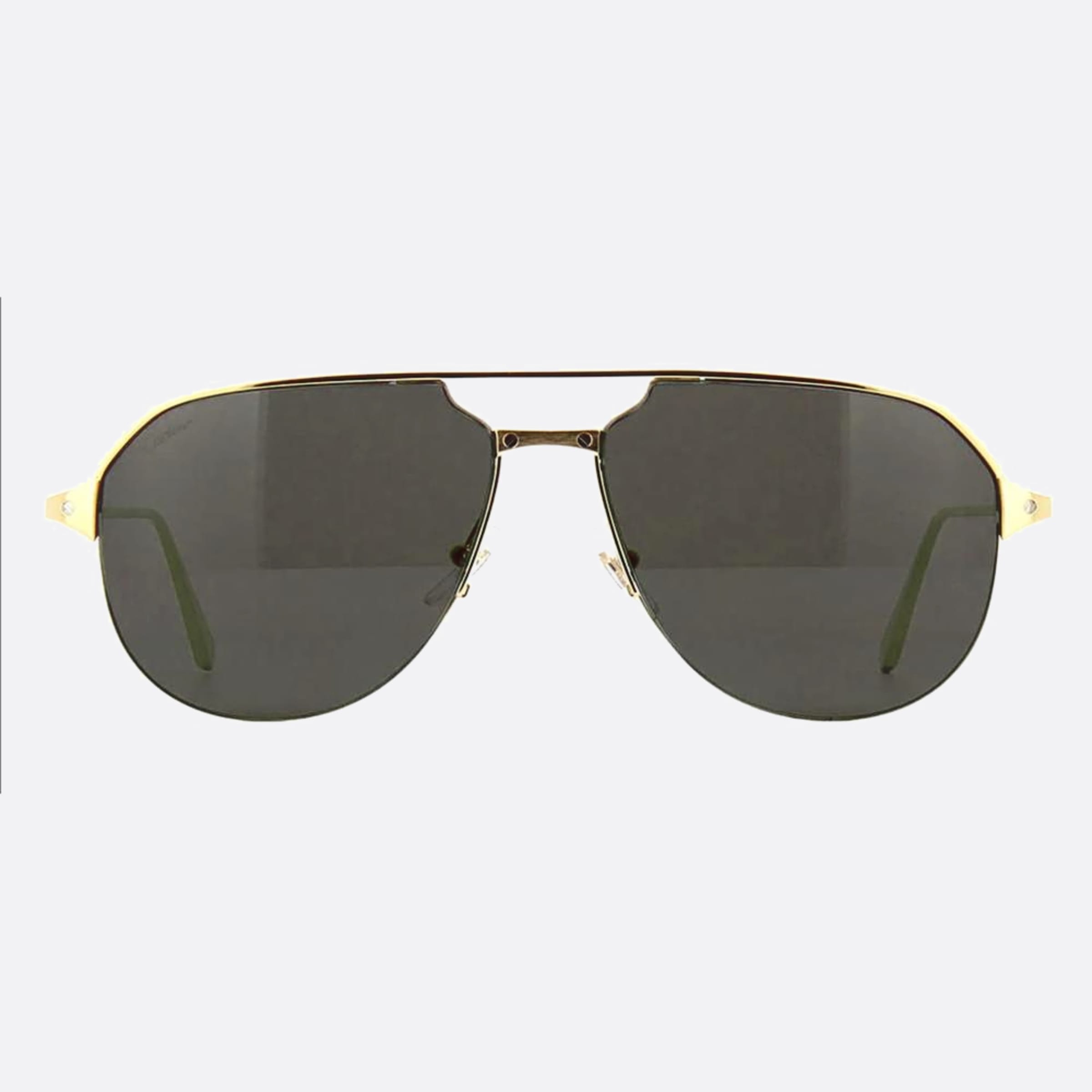 Cartier 60mm Gold Pilot Men Sunglasses - Main View