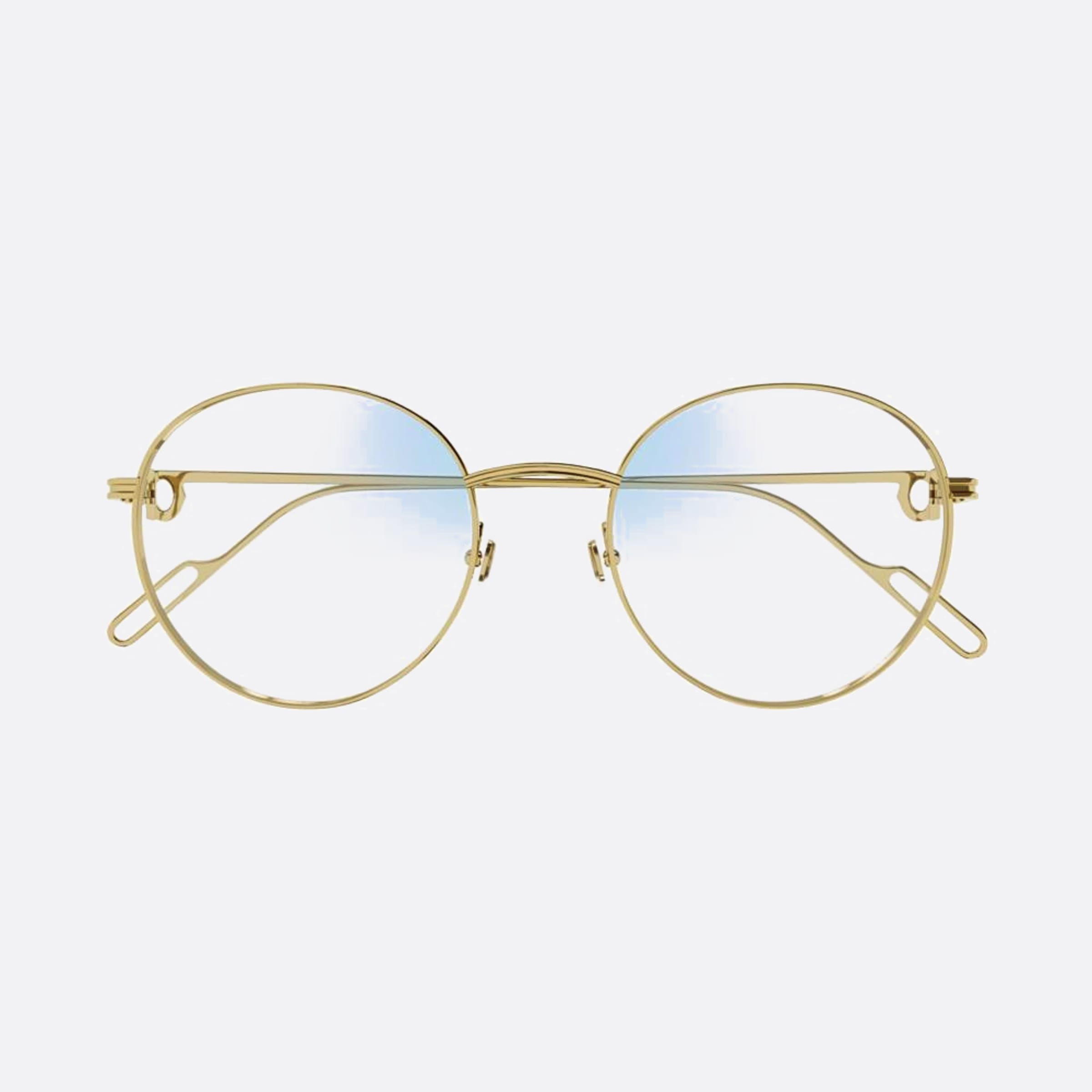 Cartier 53mm Gold Round Photochromic Women Sunglasses - Main View