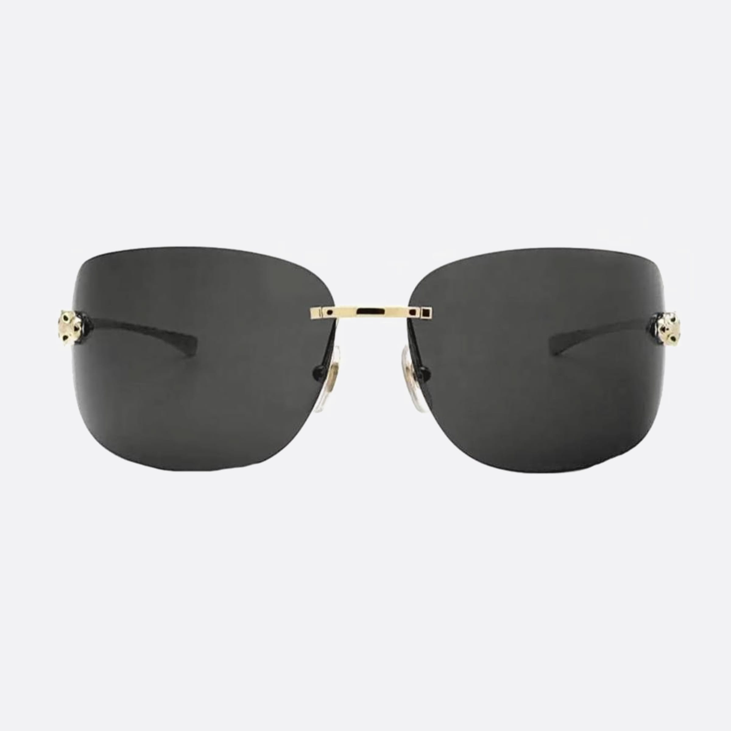 Cartier 61mm Gold Geometric Men Sunglasses - Main View