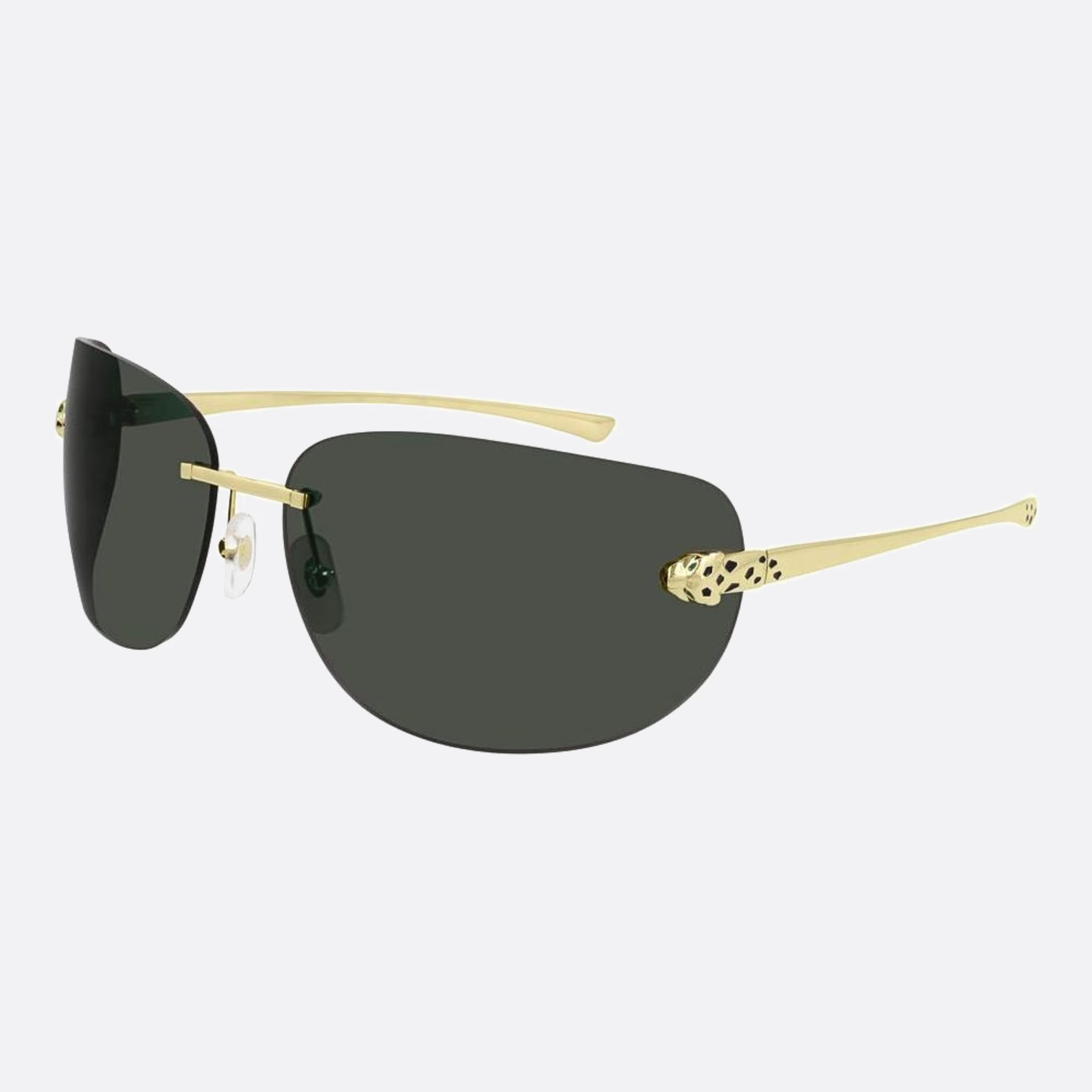 Cartier 61mm Gold Geometric Men Sunglasses - Side View