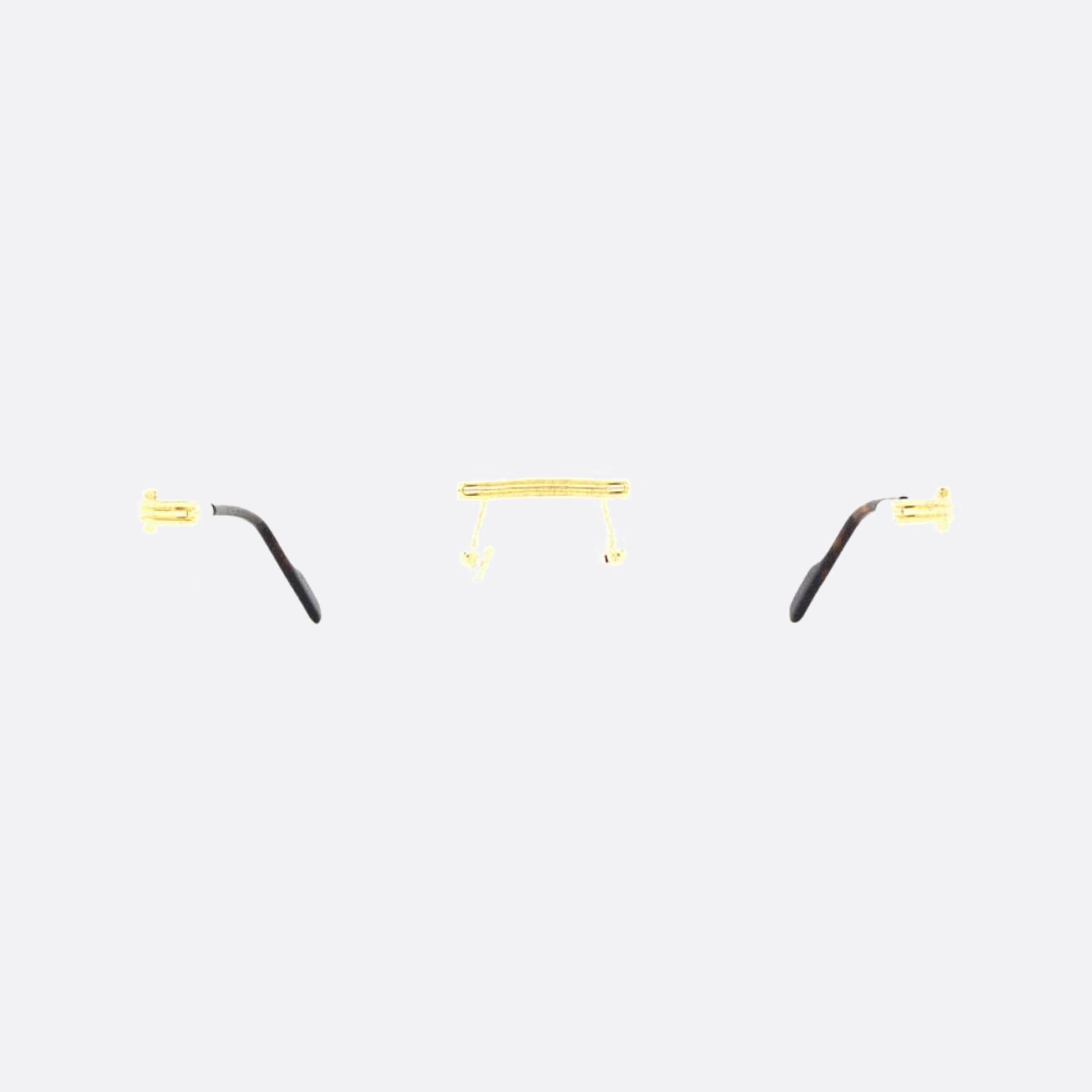 Cartier 56mm Gold Geometric Men Eyeglasses - Main View