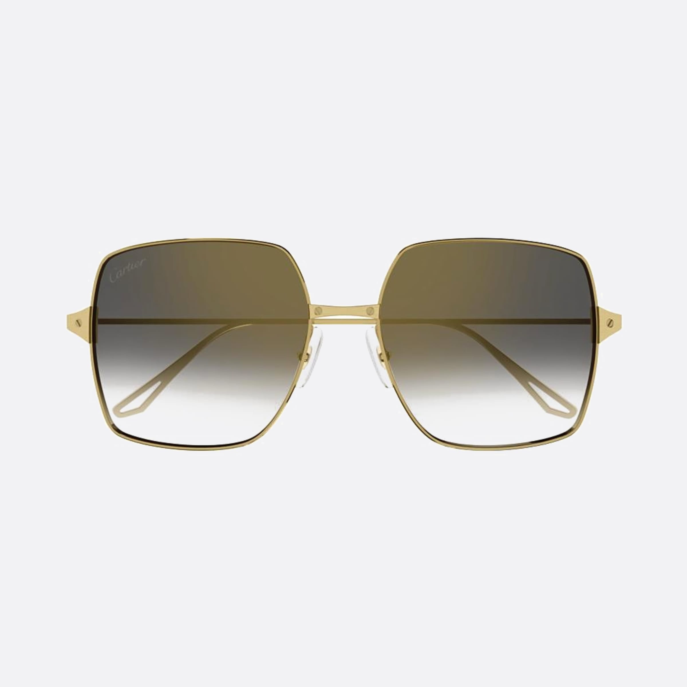 Cartier 57mm Gold Squared Women Sunglasses - Main View