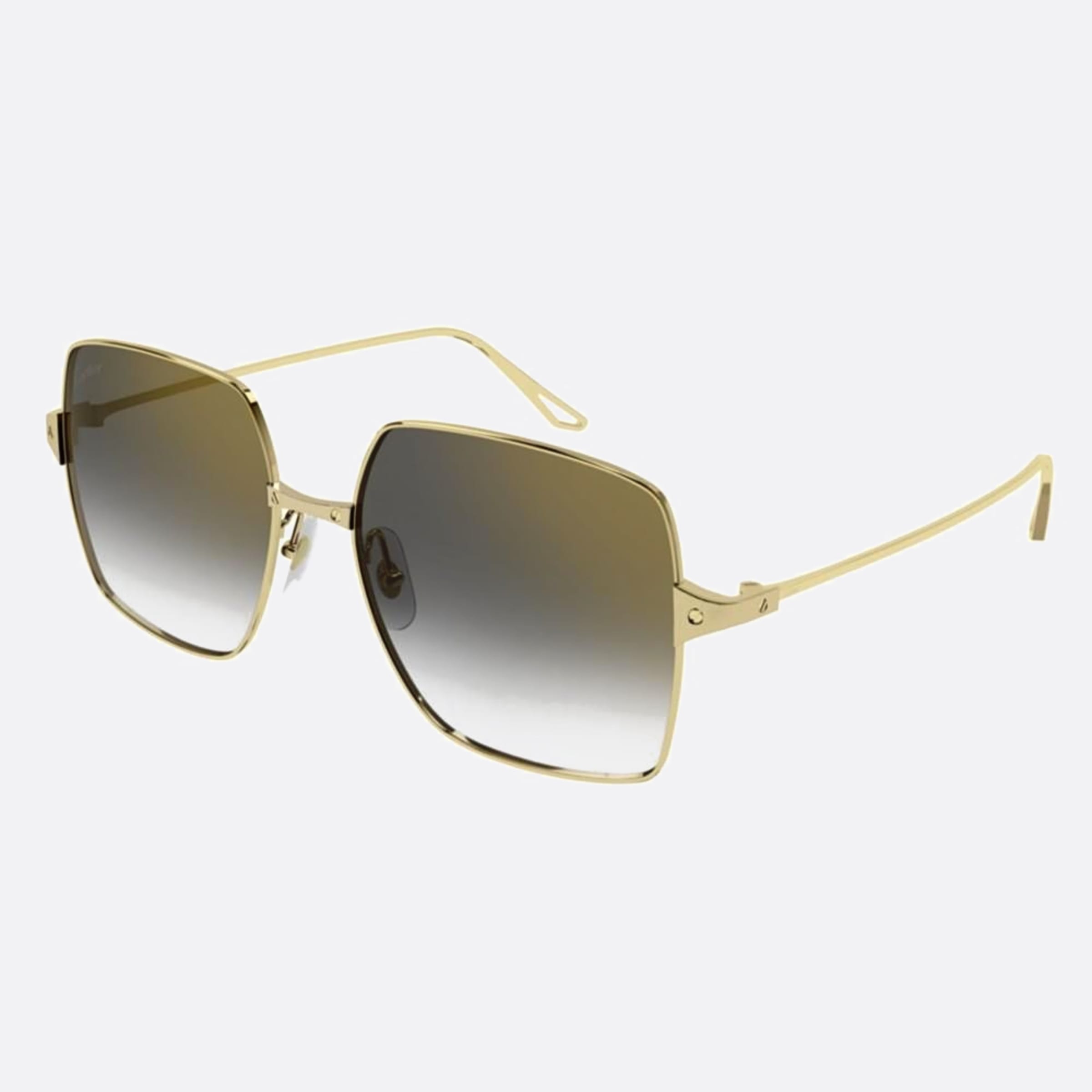 Cartier 57mm Gold Squared Women Sunglasses - Side View