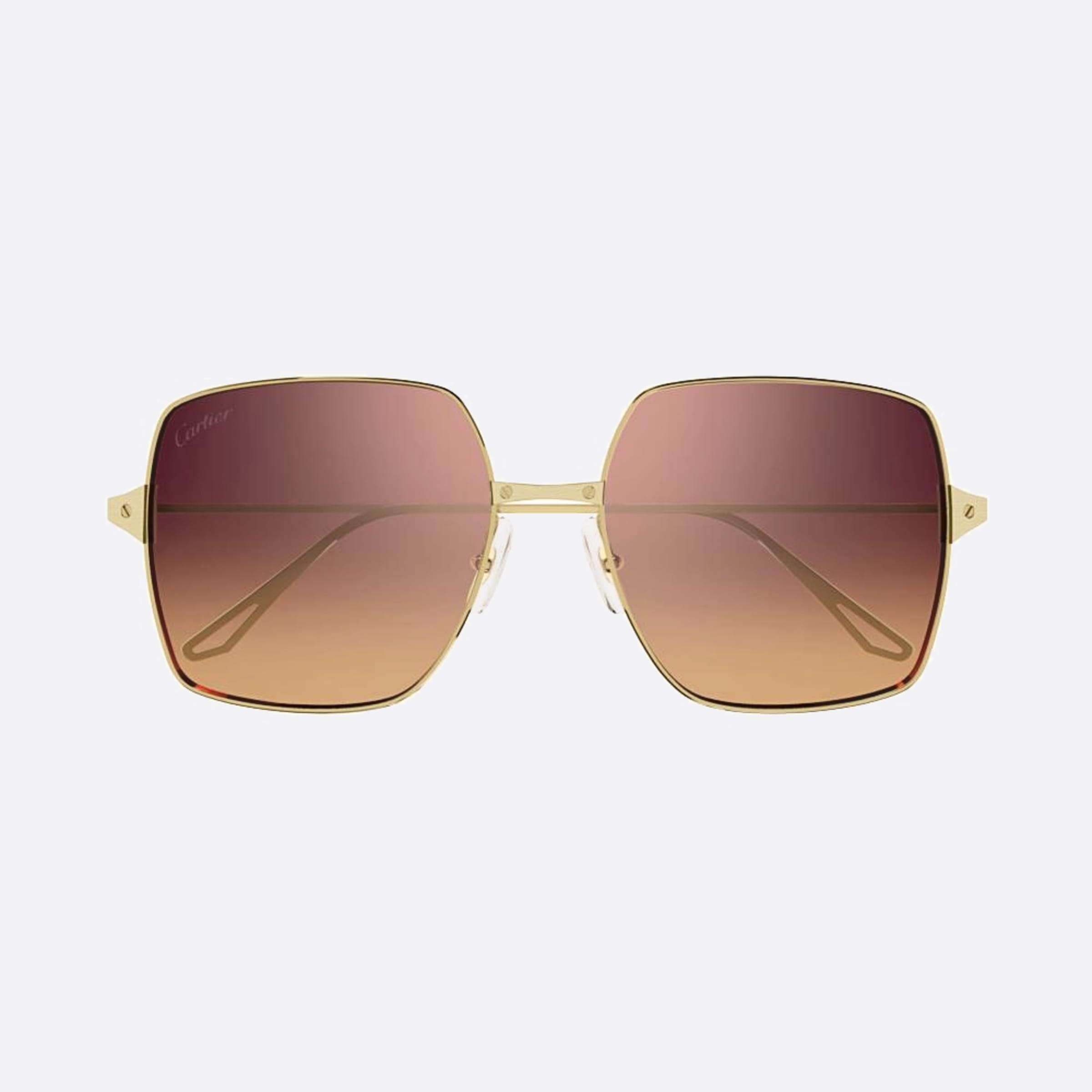 Cartier 57mm Gold Squared Women Sunglasses - Main View