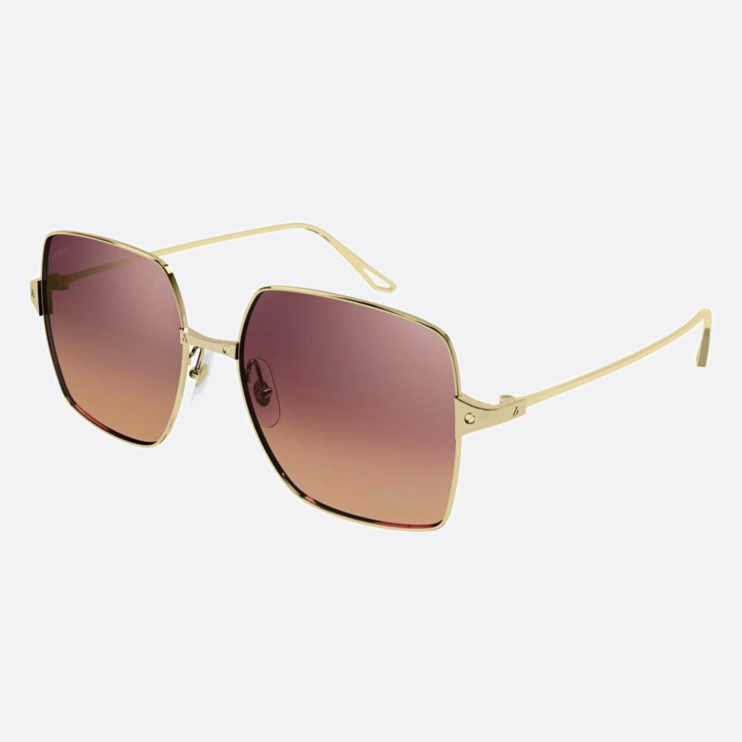 Cartier 57mm Gold Squared Women Sunglasses - Side View