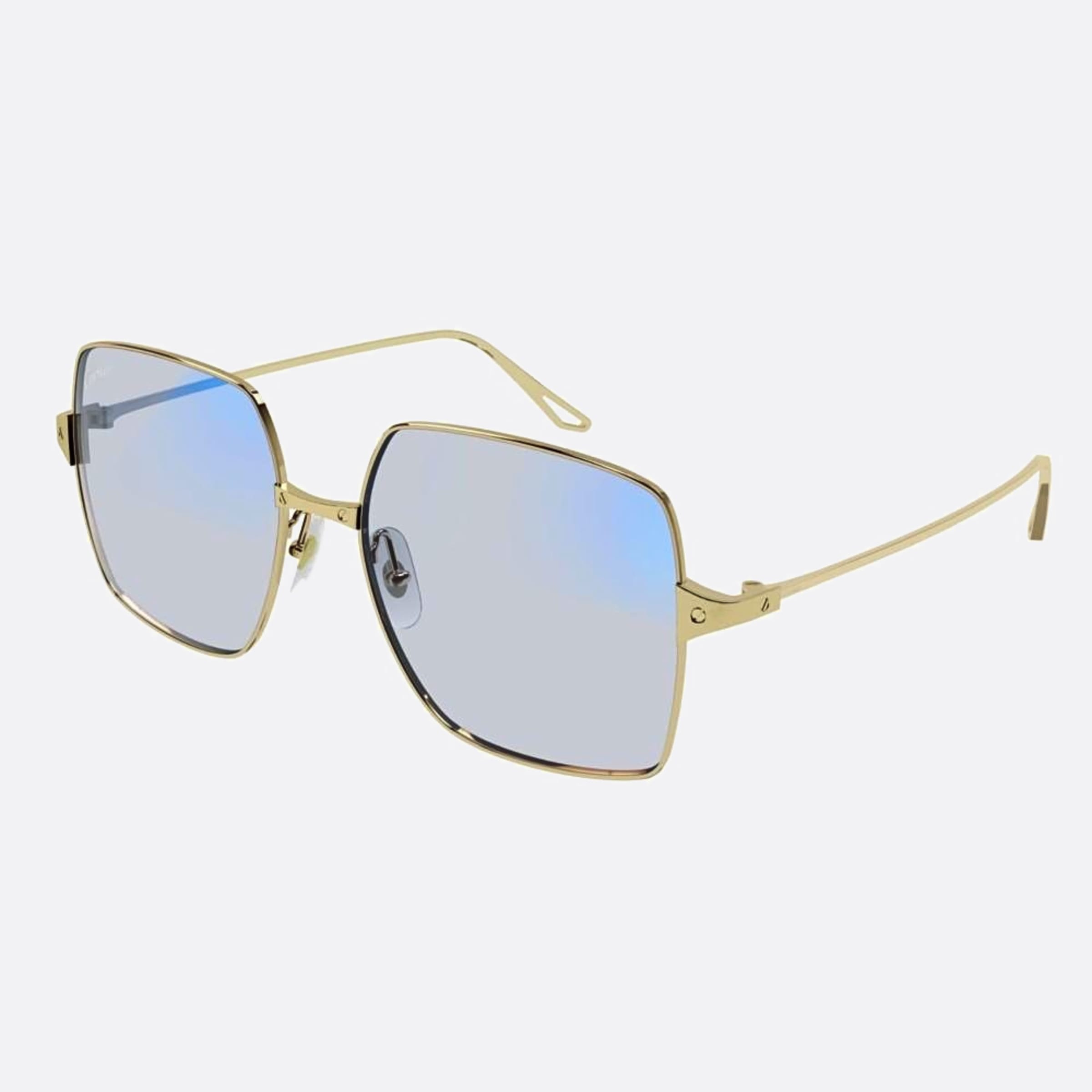 Cartier 57mm Gold Squared Photochromic Women Sunglasses - Side View