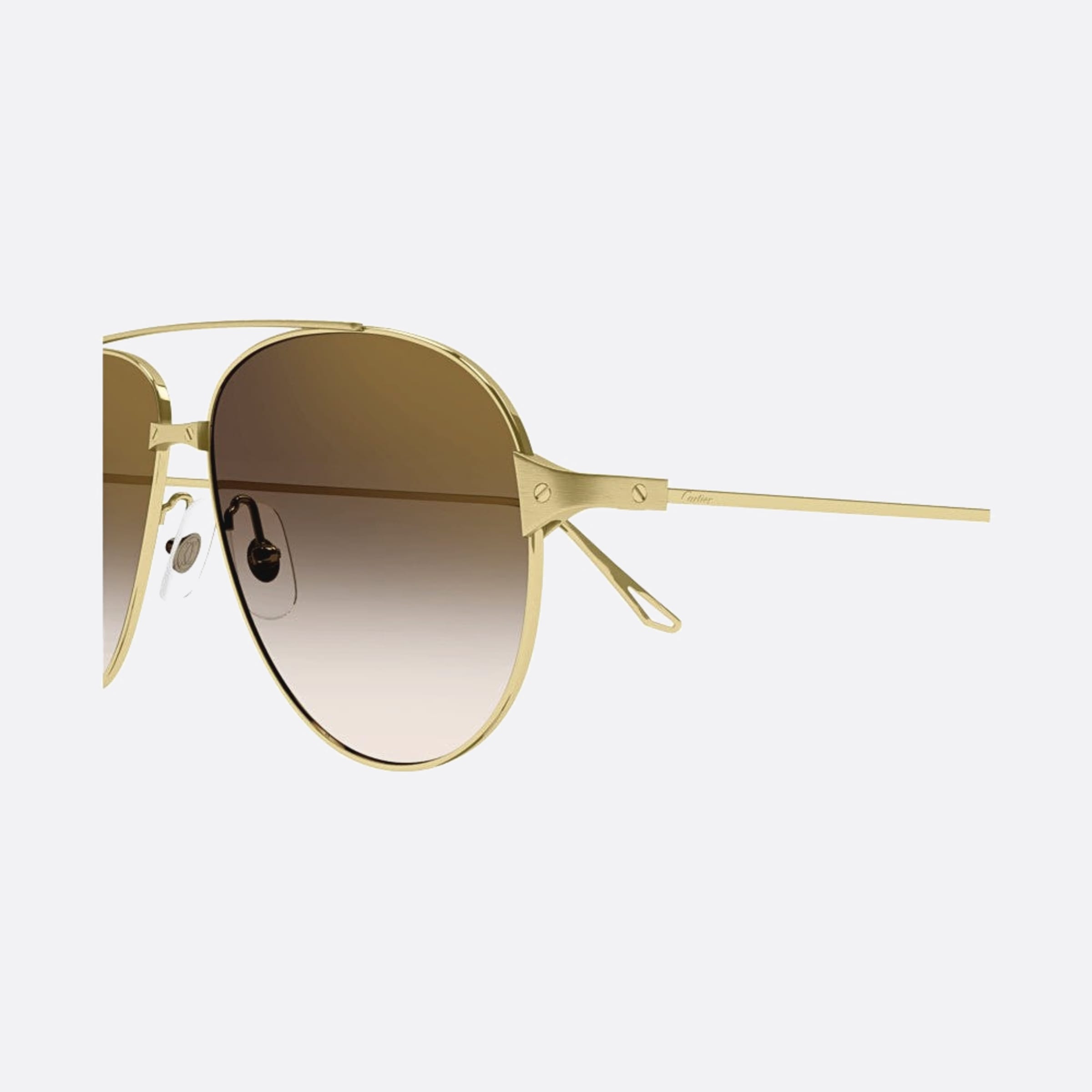 Cartier 59mm Gbs Gold Pilot Women Sunglasses - Side View