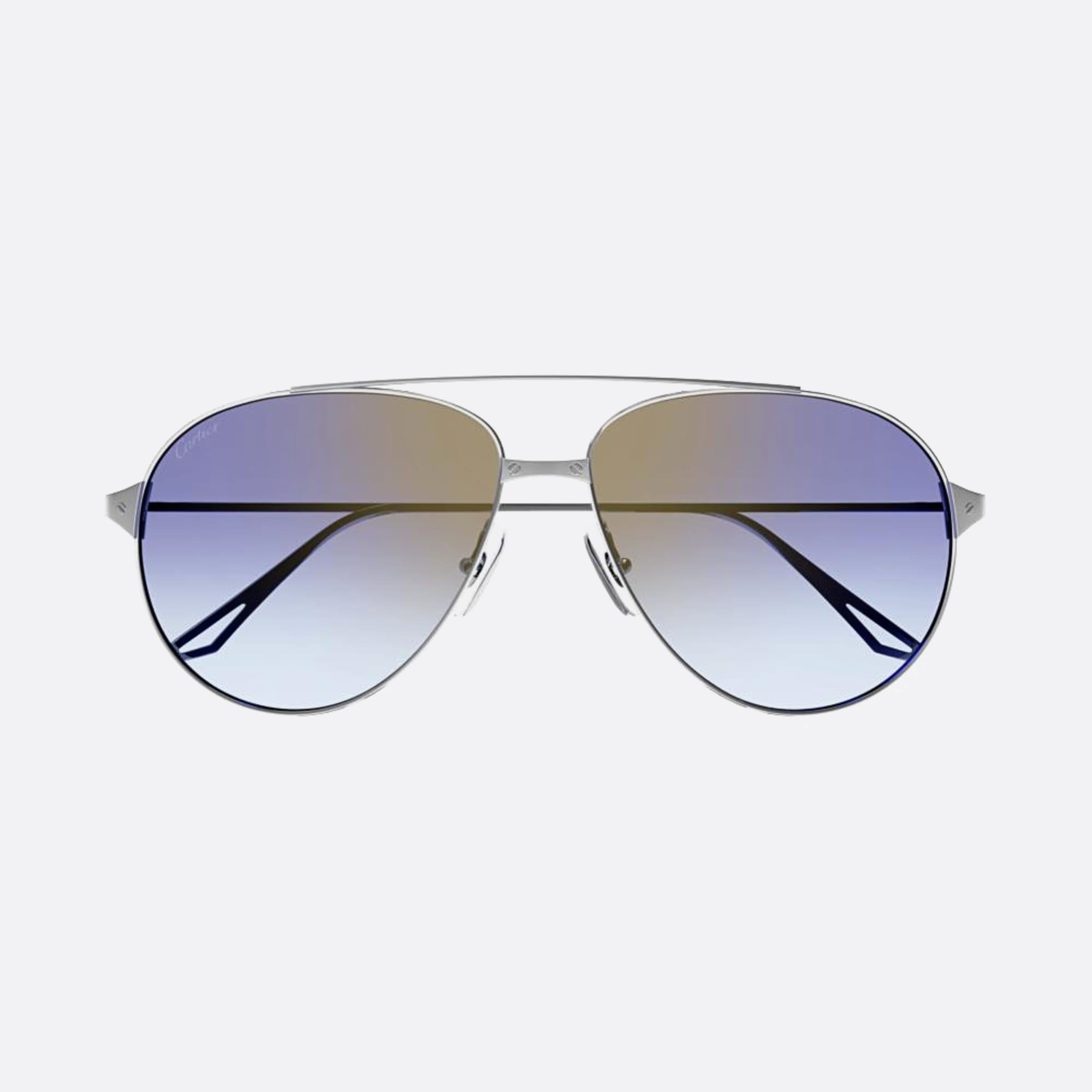 Cartier 59mm Silver Pilot Women Sunglasses - Main View