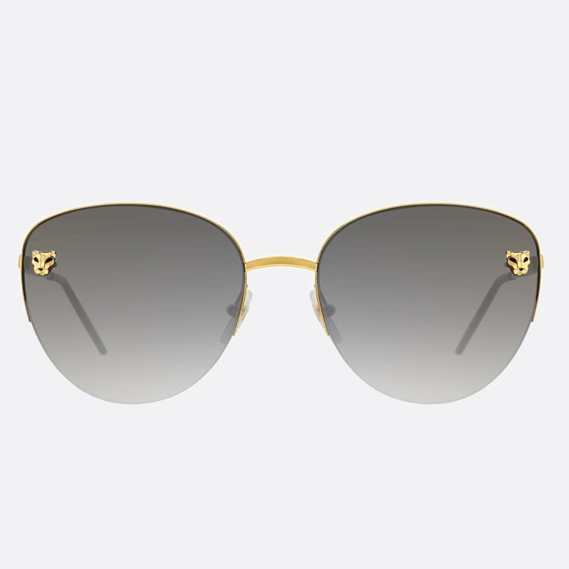 Cartier 59mm Gold Geometric Women Sunglasses - Main View