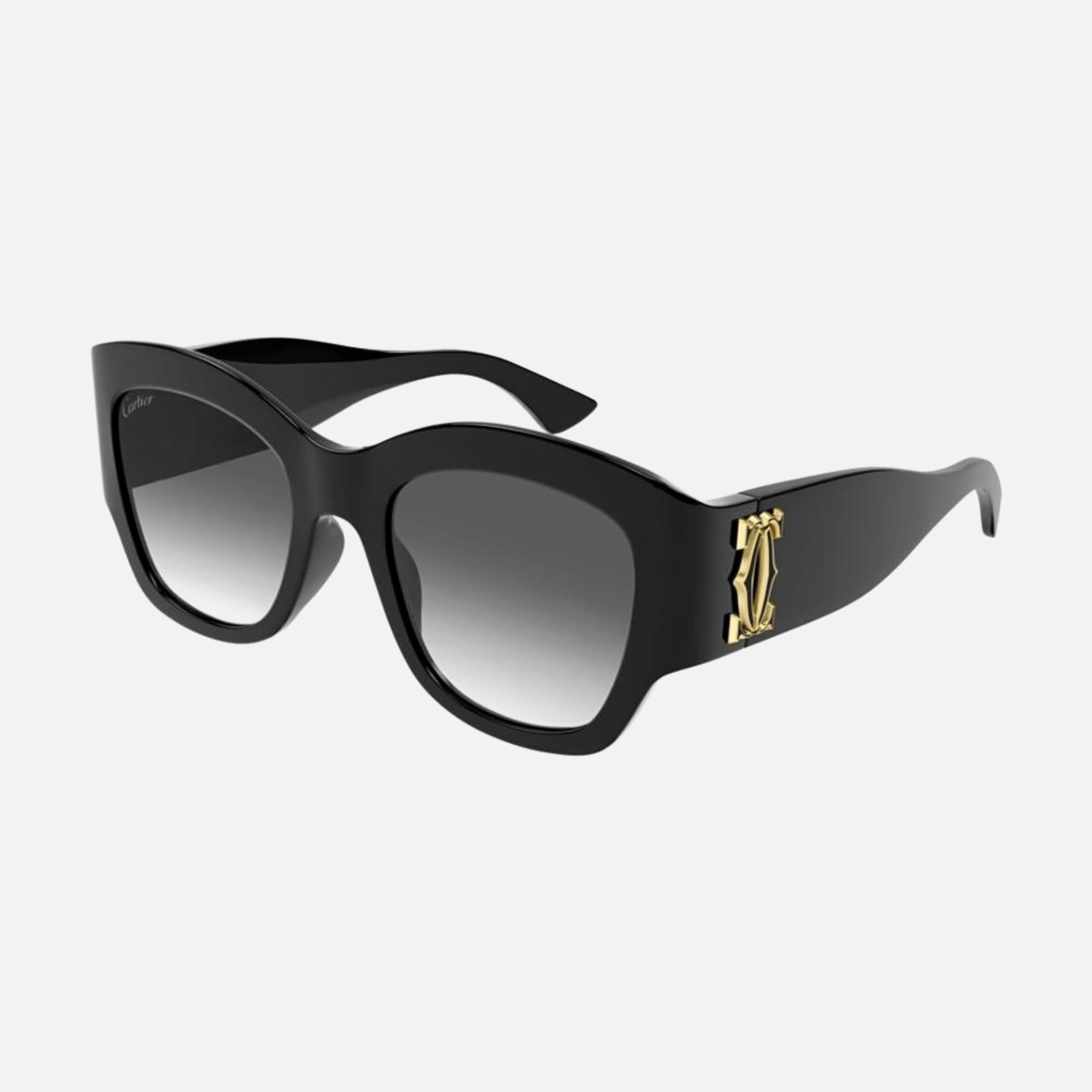Cartier 52mm Blgy Black Visor Women Sunglasses - Side View