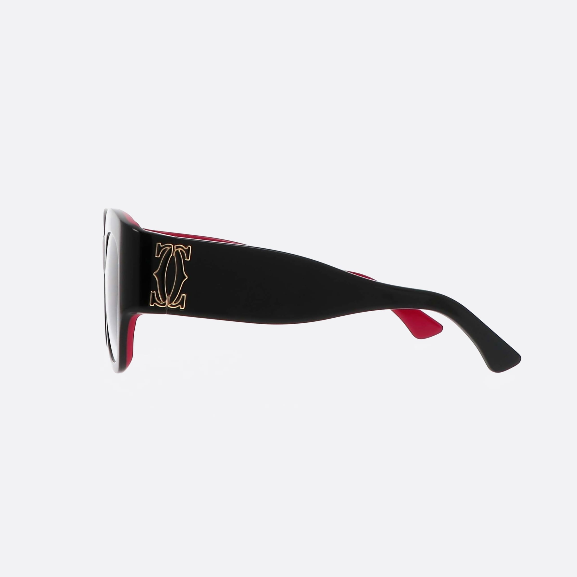 Cartier 52mm Blf Black Visor Women Sunglasses - Detail View