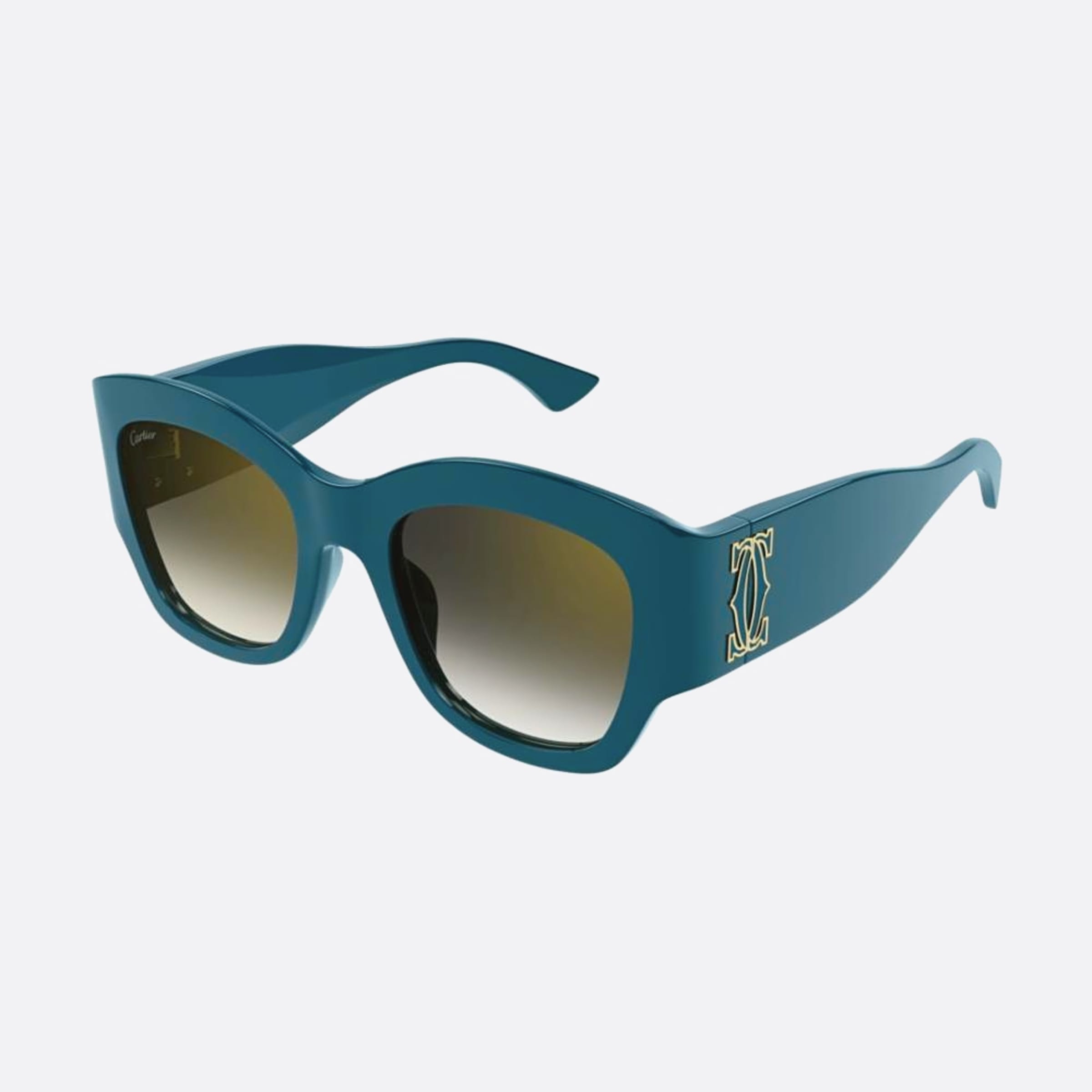 Cartier 52mm Gggy Green Visor Women Sunglasses - Side View