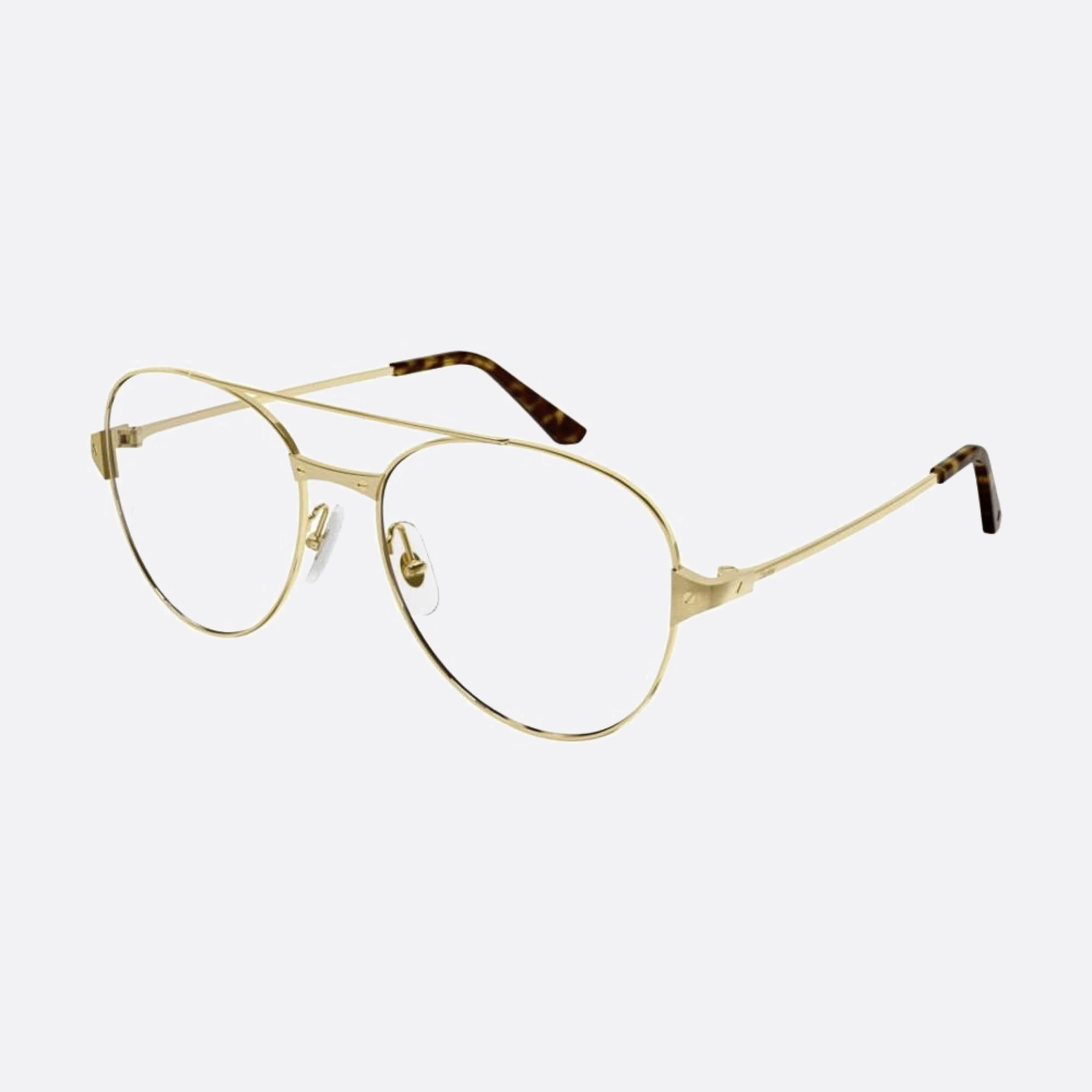 Cartier 55mm Gold Pilot Women Eyeglasses - Side View