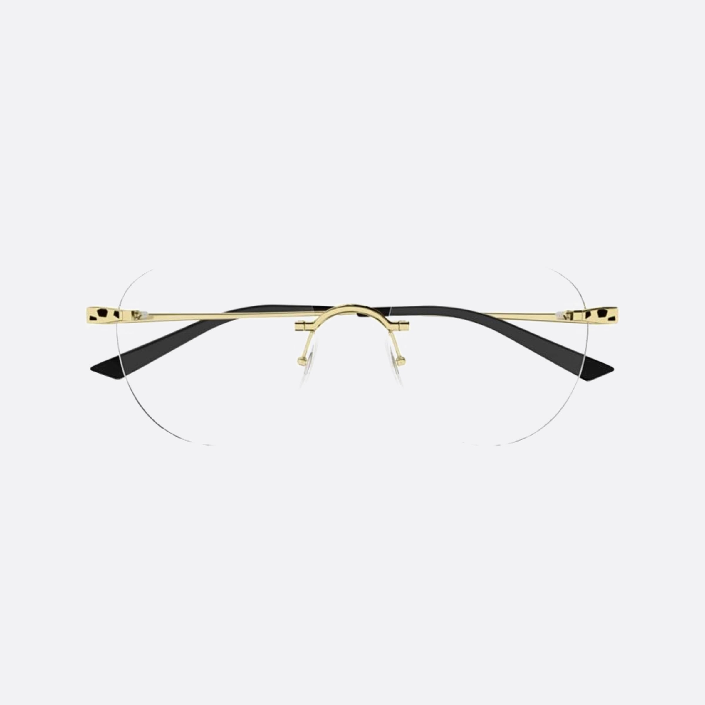 Cartier 52mm Gold Round Women Eyeglasses - Main View