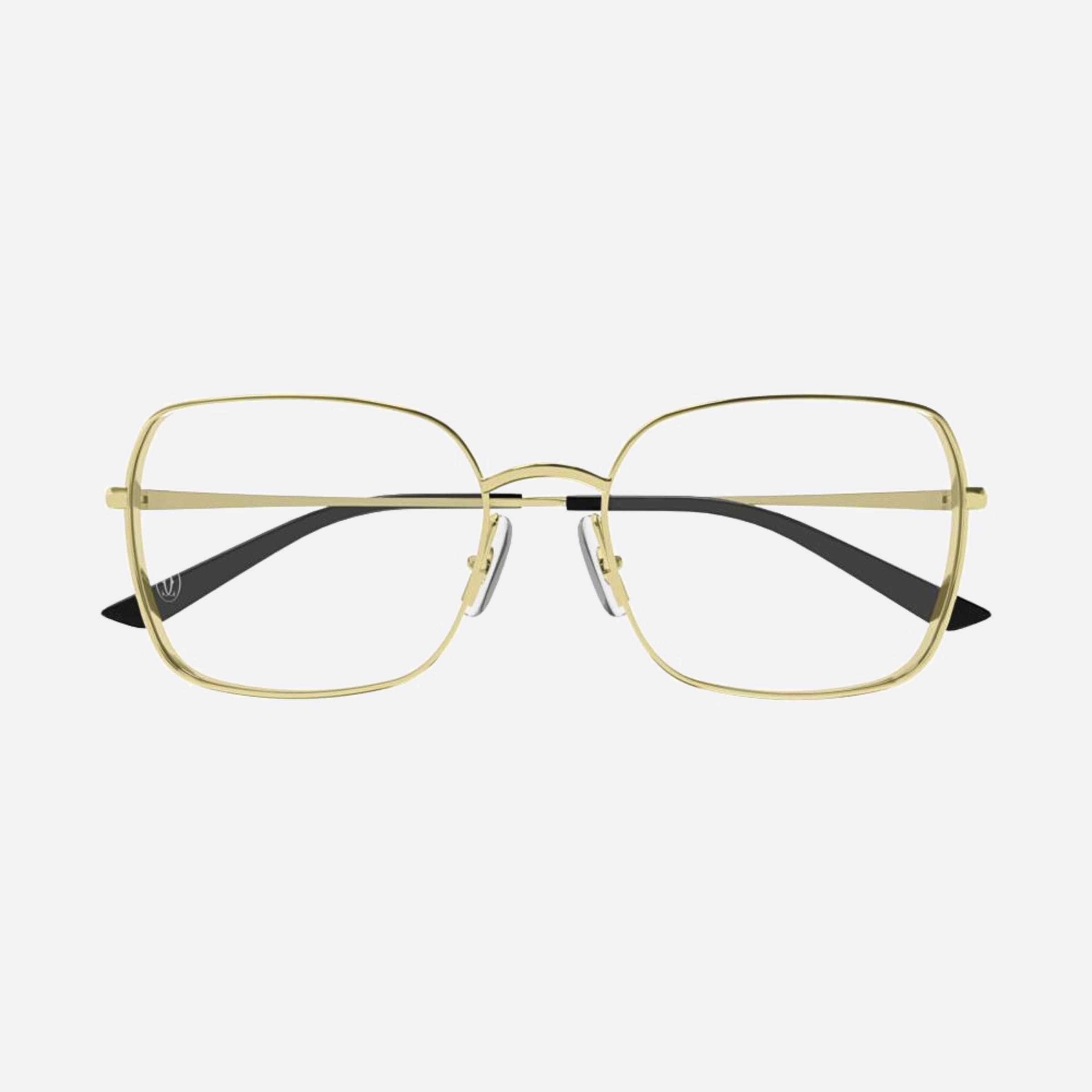 Cartier 56mm Gold Squared Women Eyeglasses - Main View
