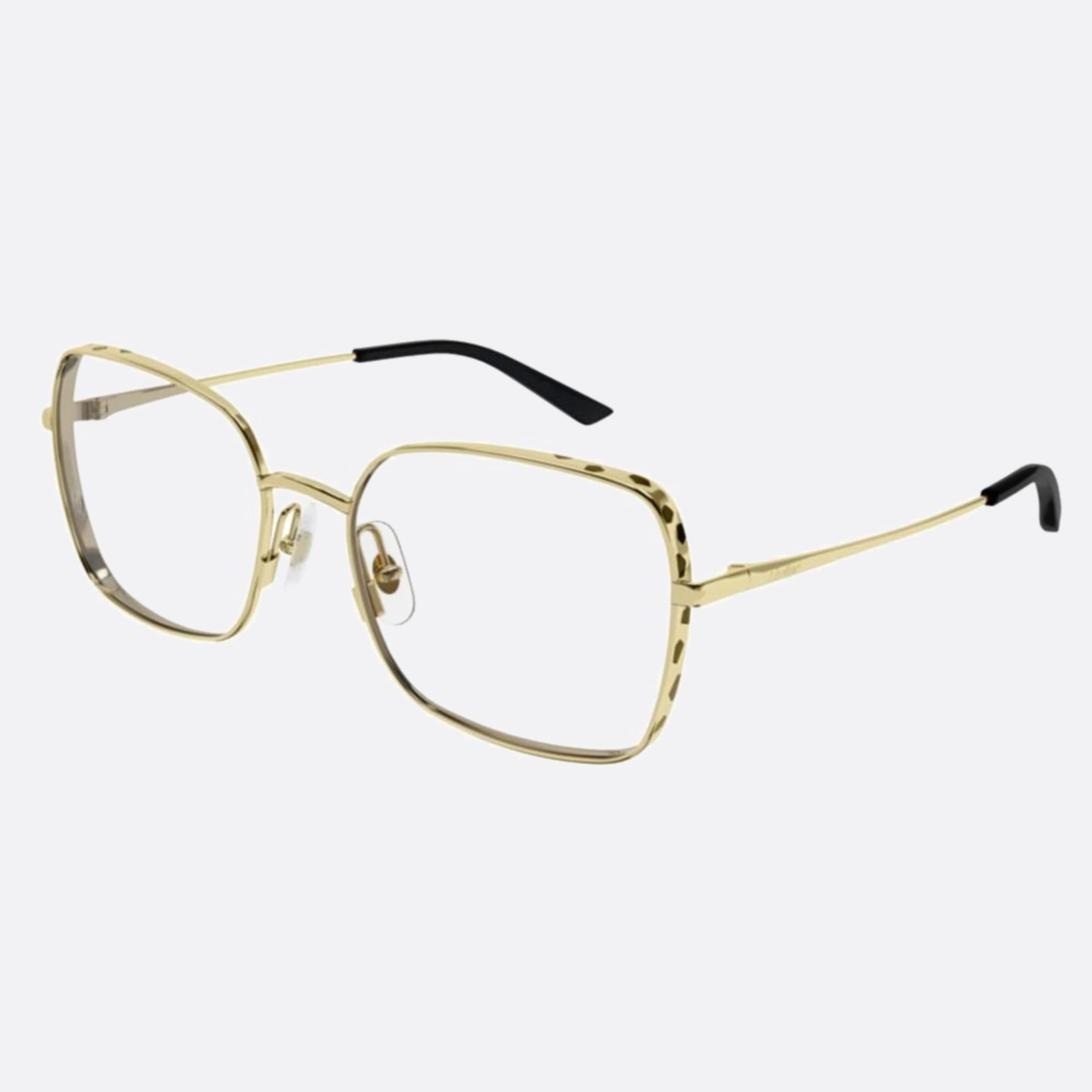Cartier 56mm Gold Squared Women Eyeglasses - Side View