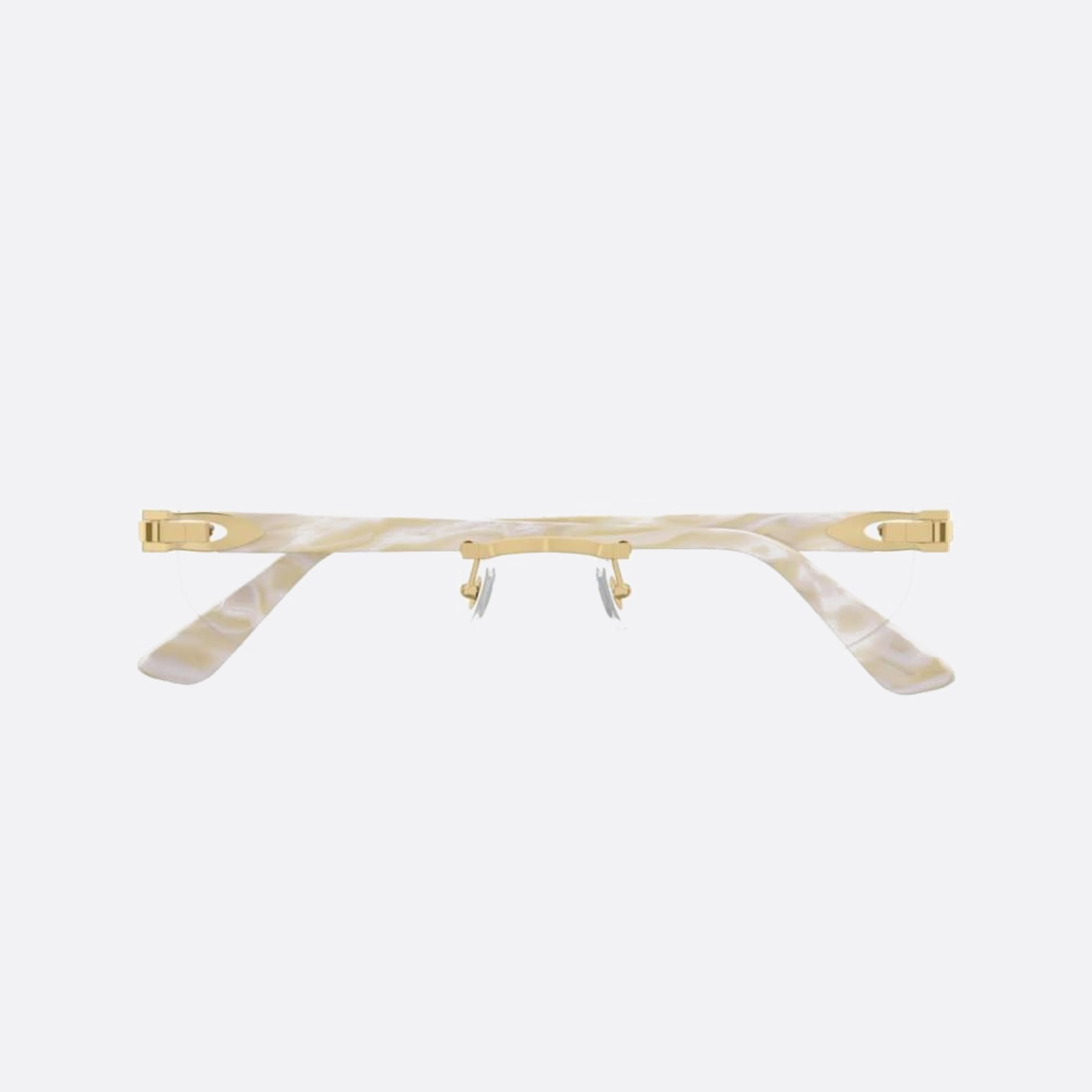 Cartier 52mm Whgd White Squared Women Eyeglasses - Main View