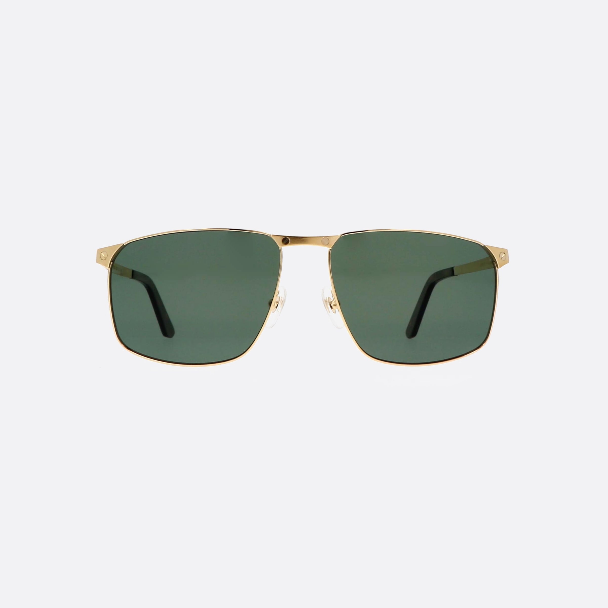 Cartier 60mm Gold Squared Polarized Men Sunglasses - Side View