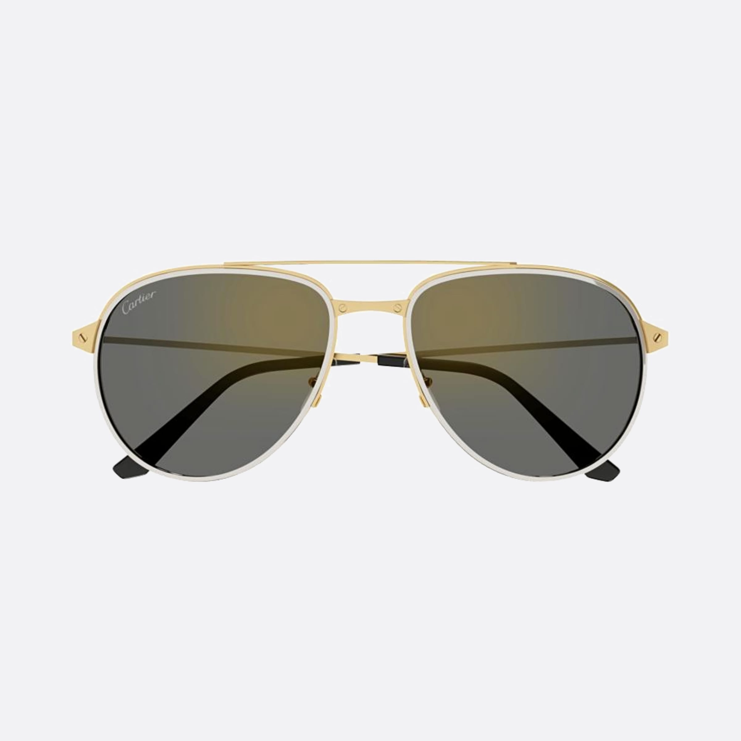 Cartier 59mm Gold Pilot Polarized Men Sunglasses - Main View