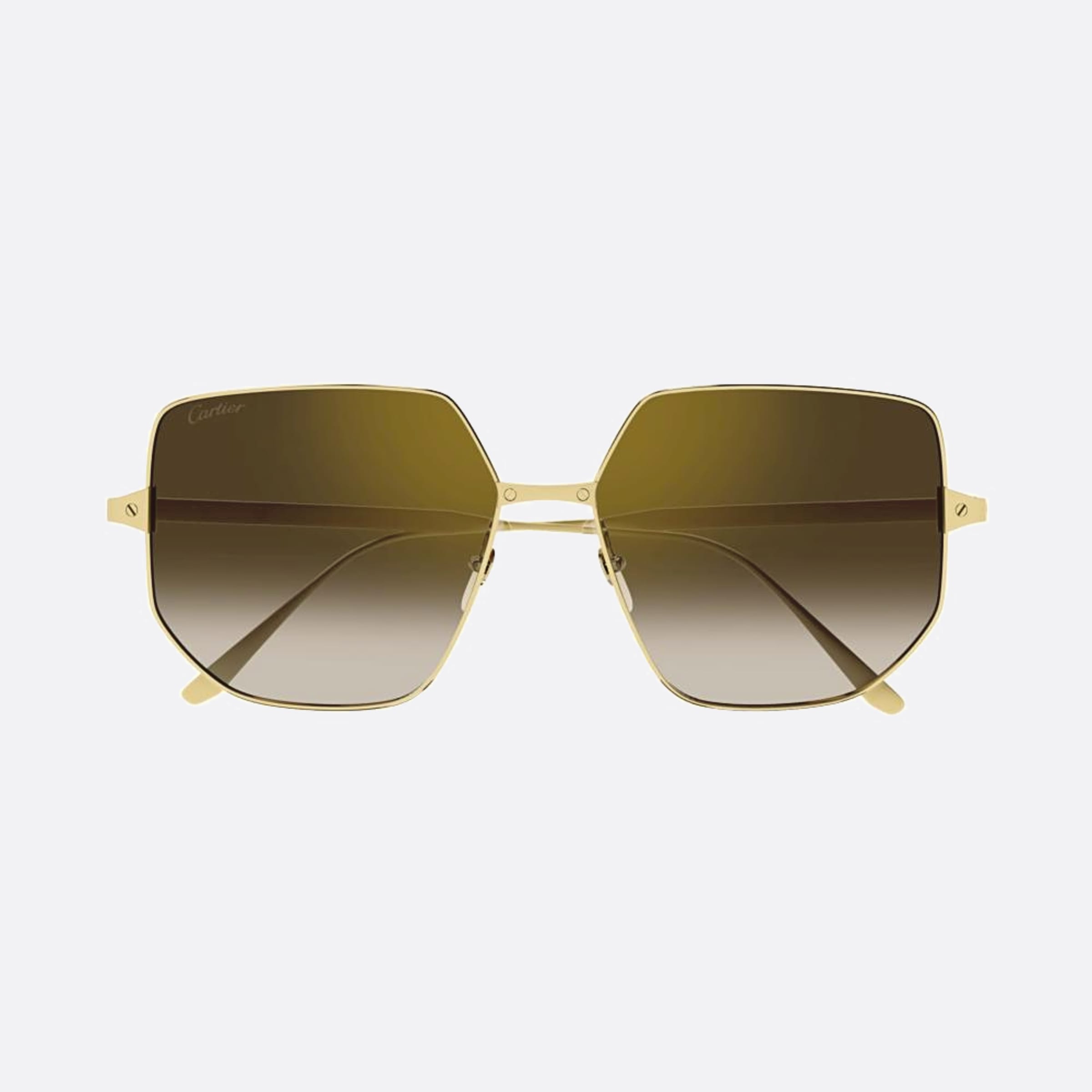 Cartier 58mm Gold Geometric Women Sunglasses - Main View