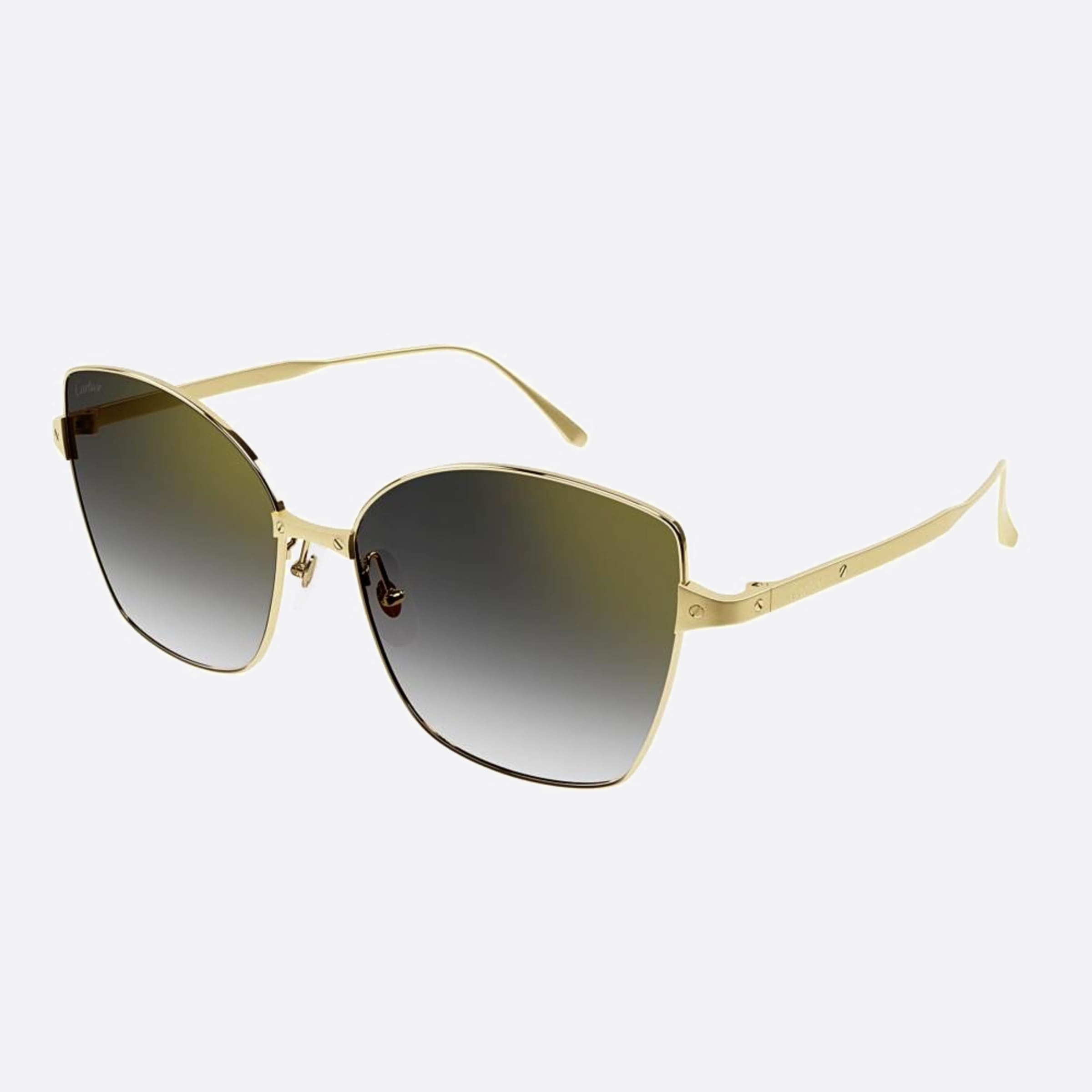 Cartier 59mm Gold Butterfly Women Sunglasses - Side View