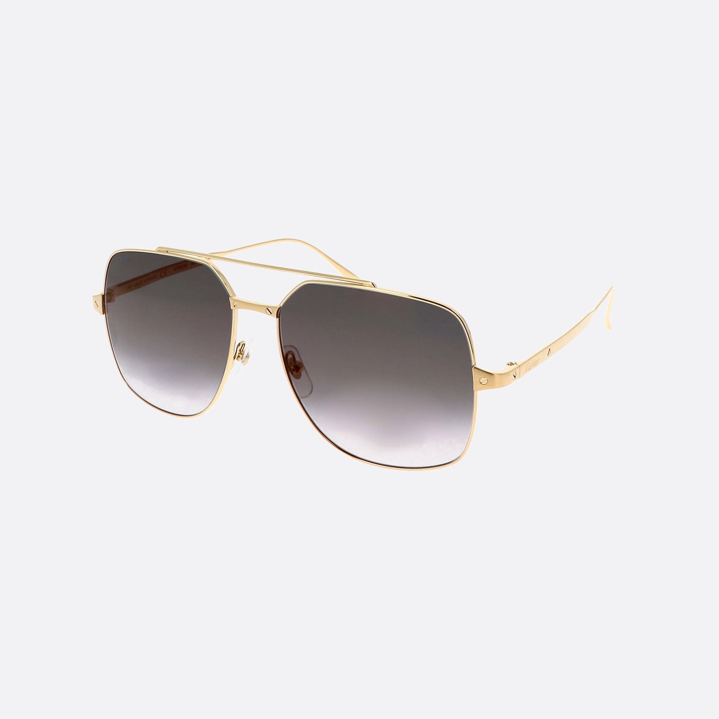 Cartier 58mm Gold Pilot Women Sunglasses - Main View