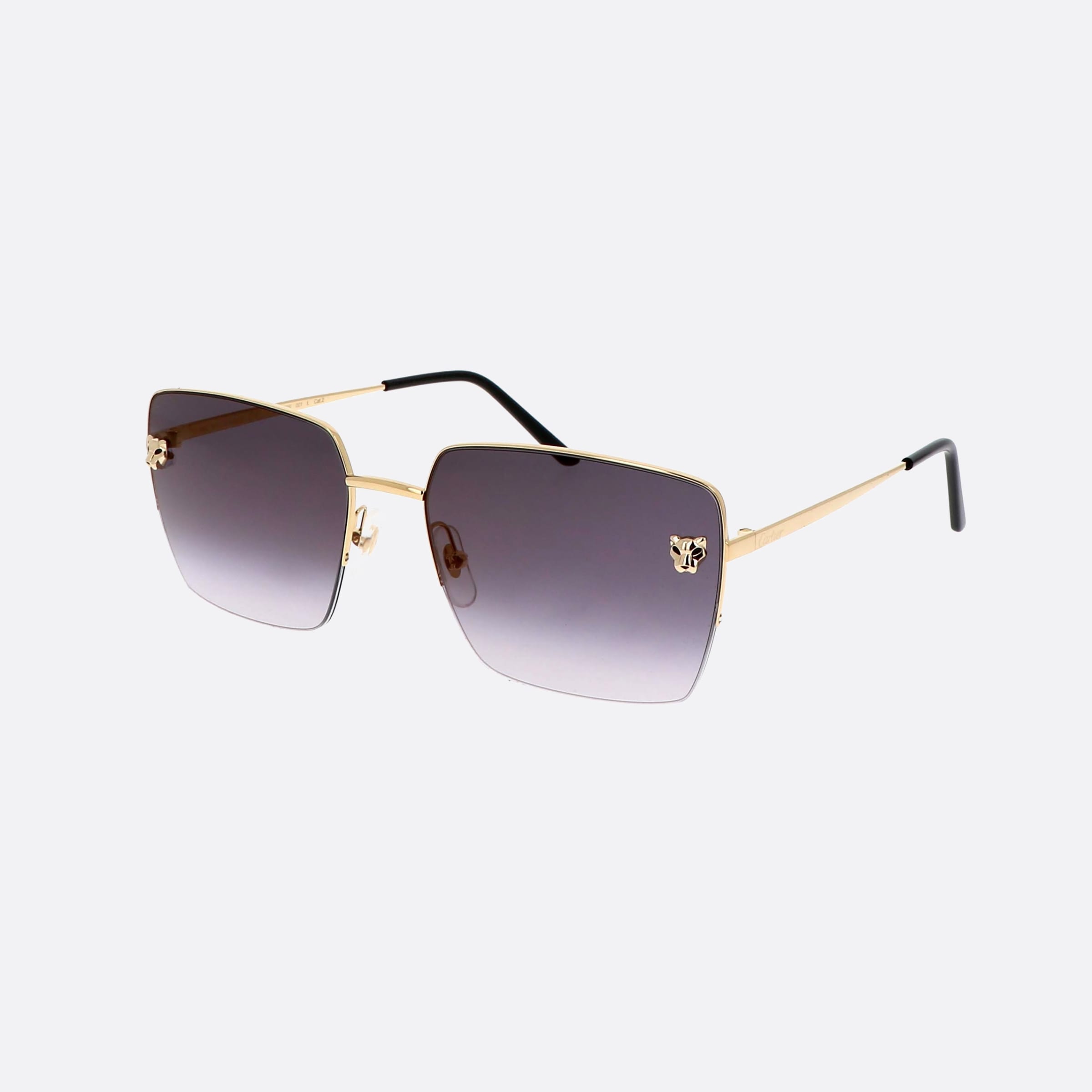 Cartier 59mm Gold Squared Women Sunglasses - Main View