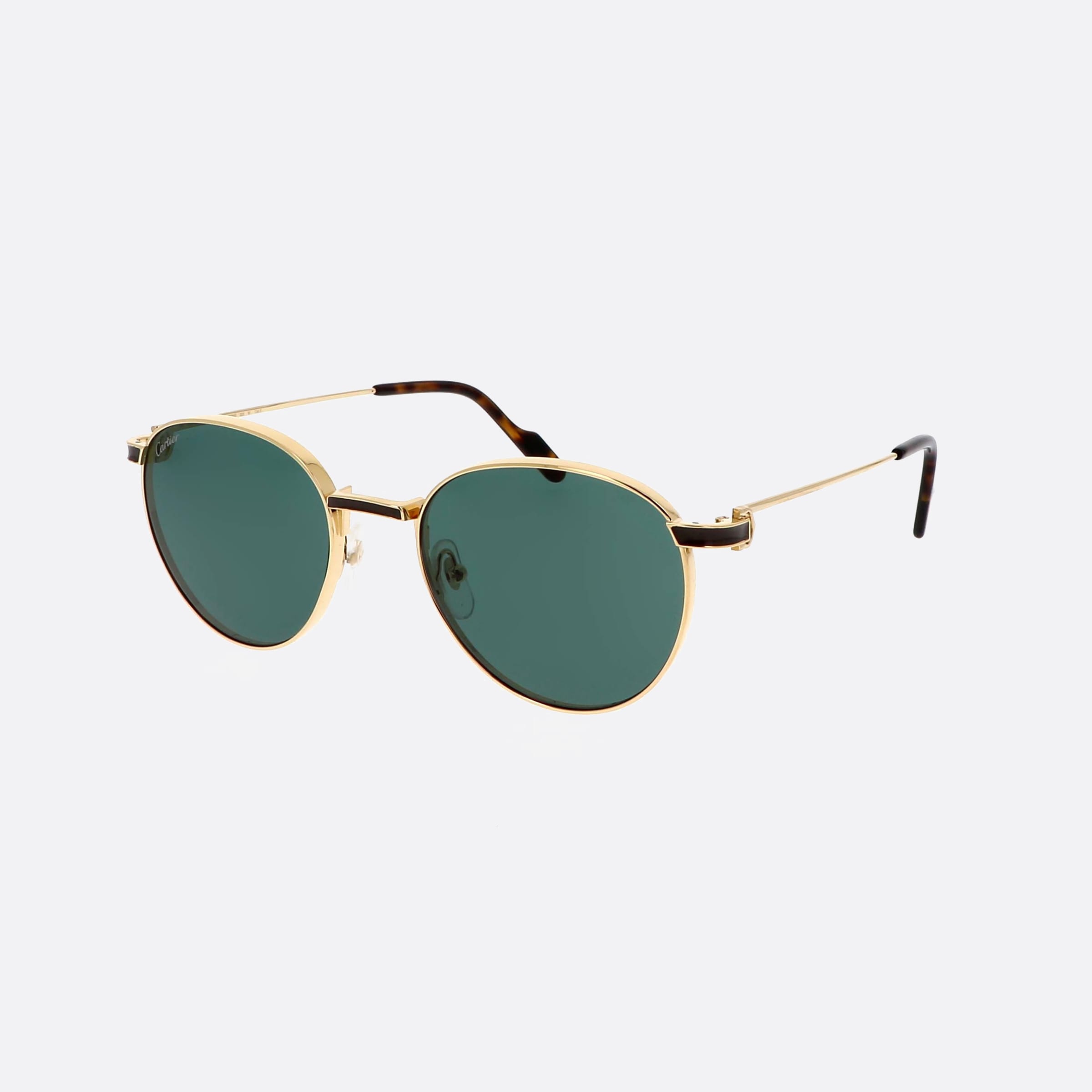 Cartier 53mm Gold Geometric Men Sunglasses - Main View