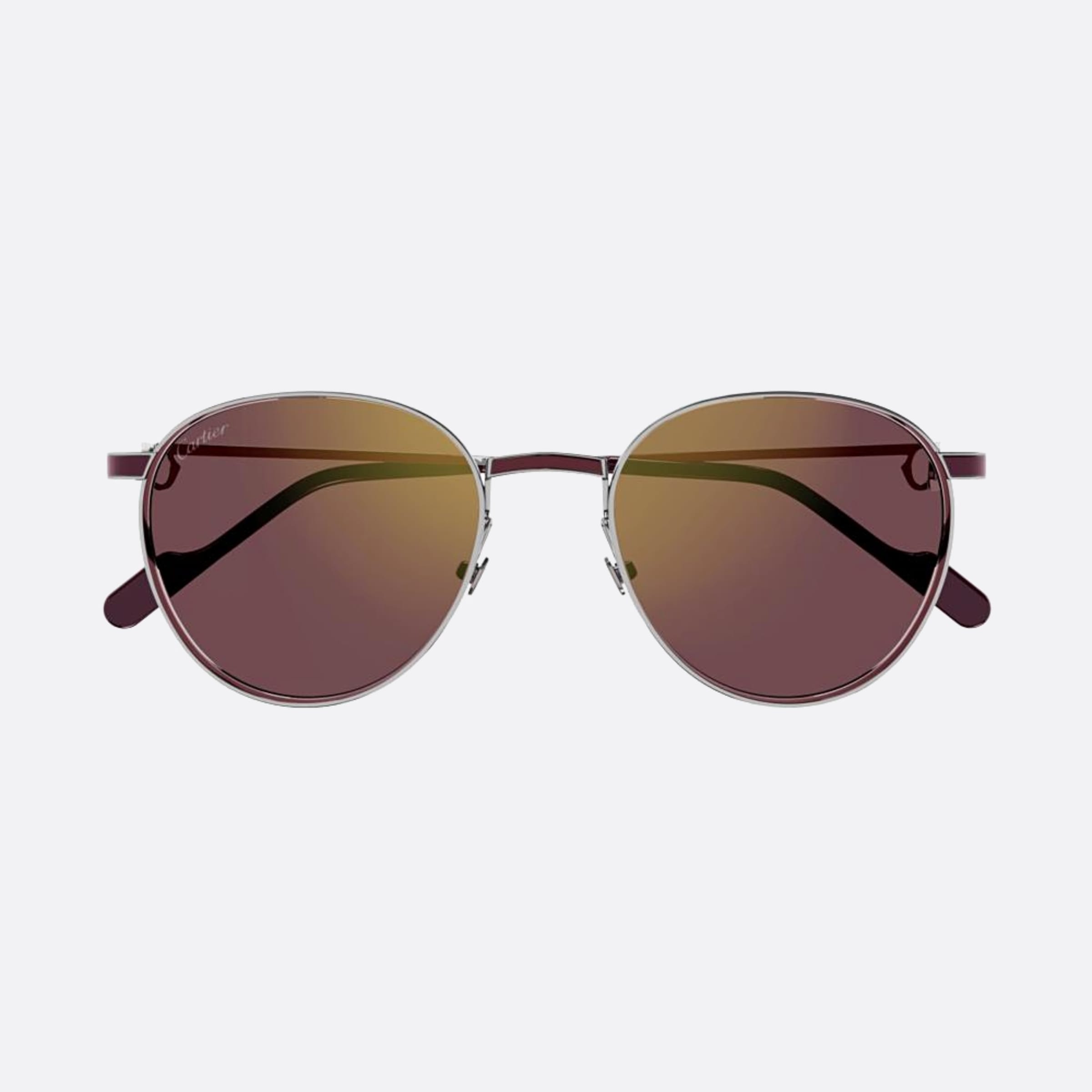 Cartier 53mm Ruthenium Geometric Men Sunglasses - Main View
