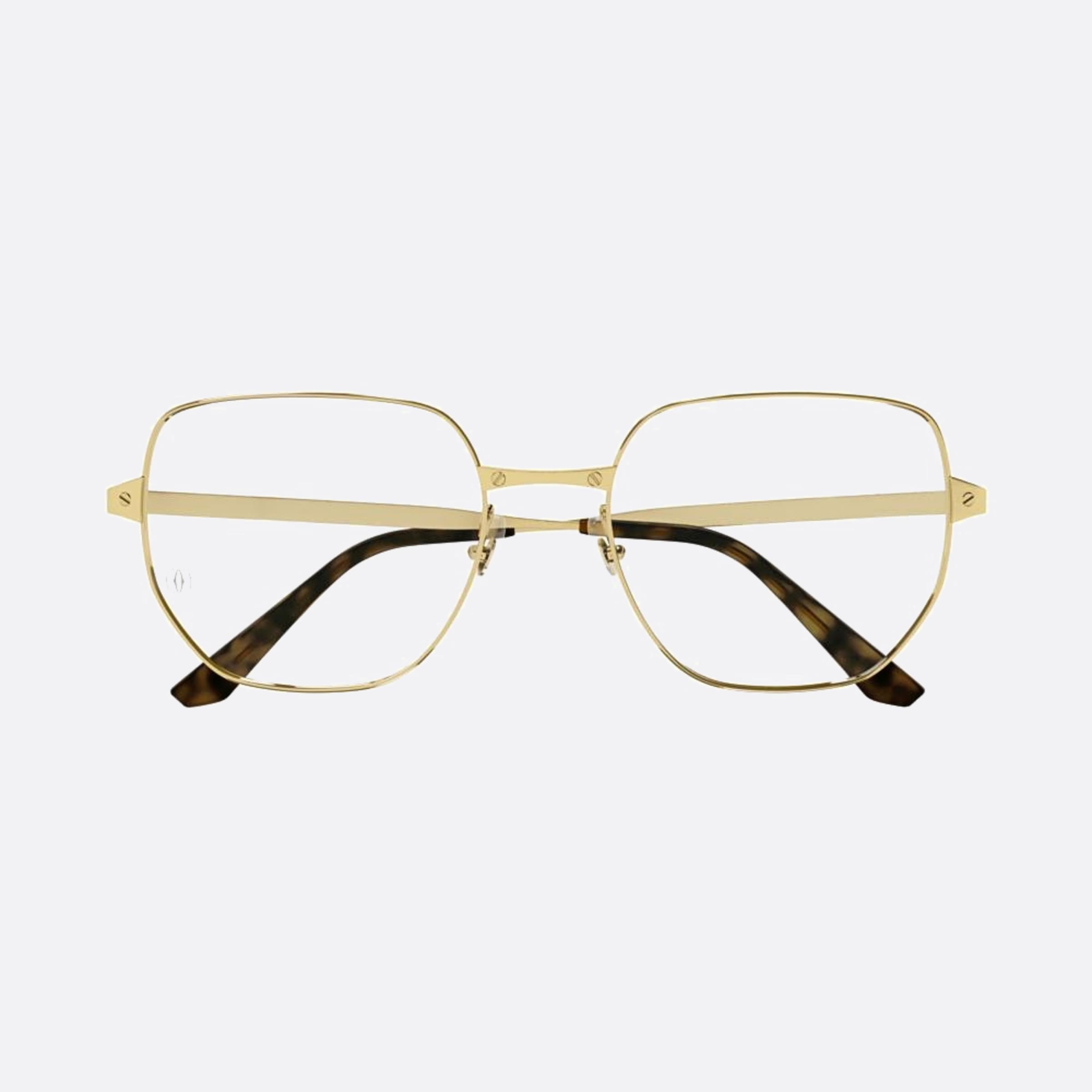 Cartier 55mm Gold Geometric Women Eyeglasses - Main View