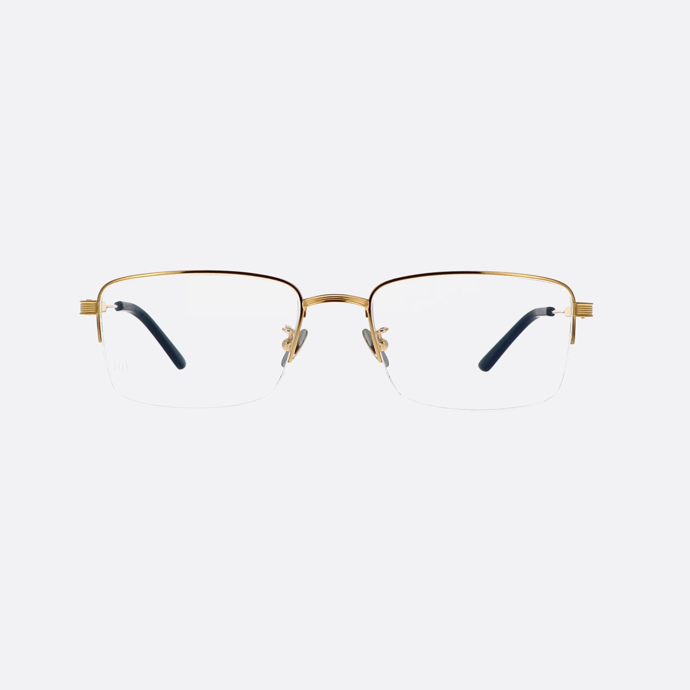 Cartier 55mm Gold Rectangle Men Eyeglasses - Side View