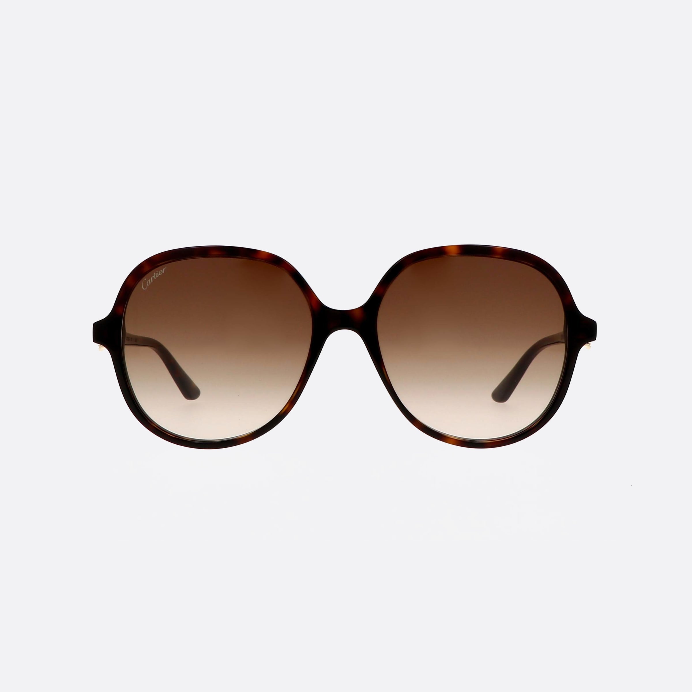 Cartier 57mm Havana Butterfly Women Sunglasses - Side View