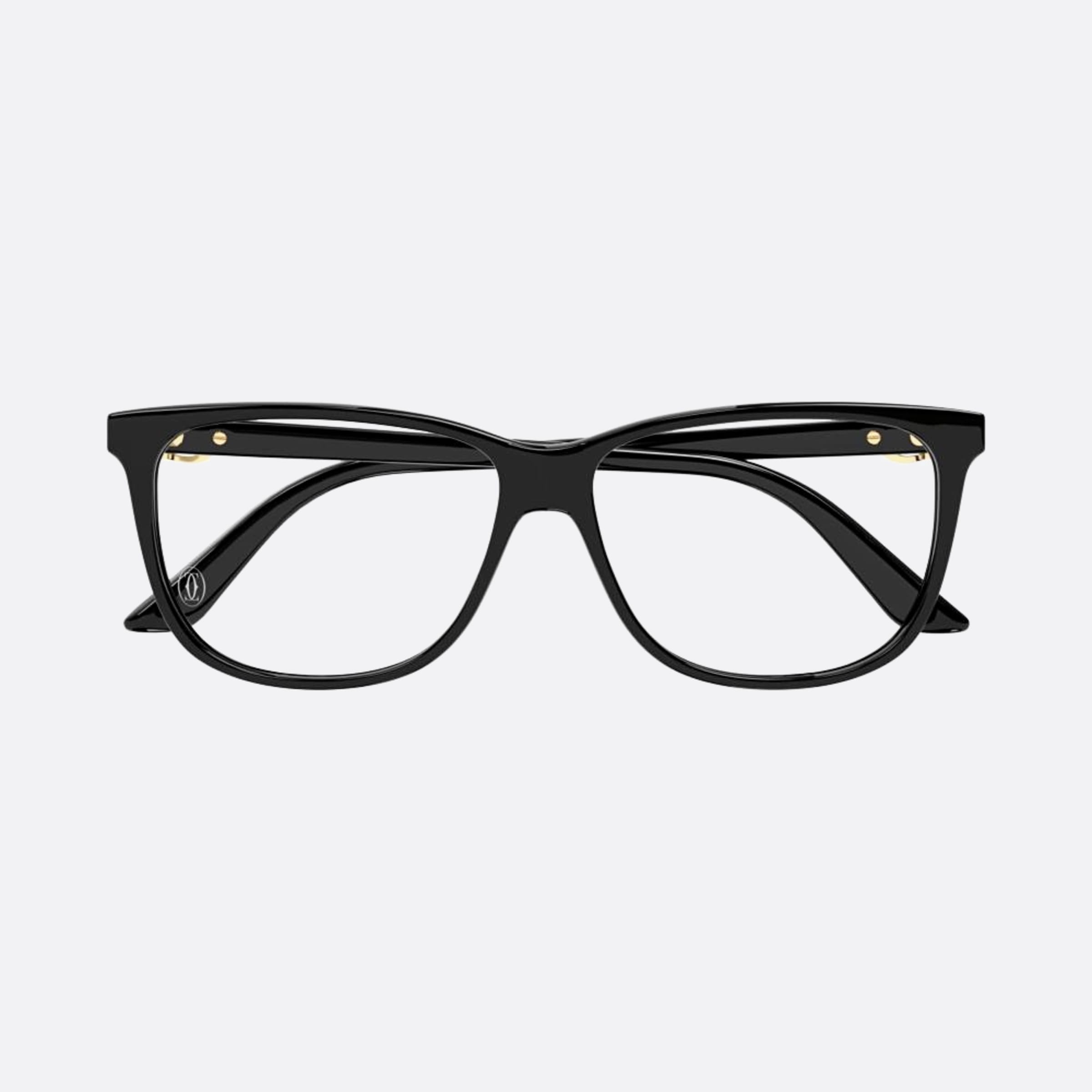 Cartier 56mm Black Geometric Women Eyeglasses - Main View
