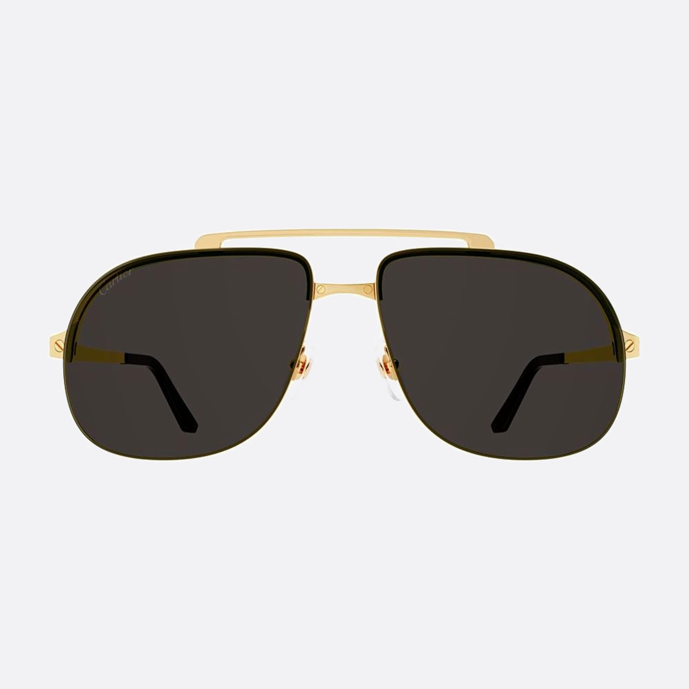 Cartier 62mm Gold Pilot Men Sunglasses - Main View