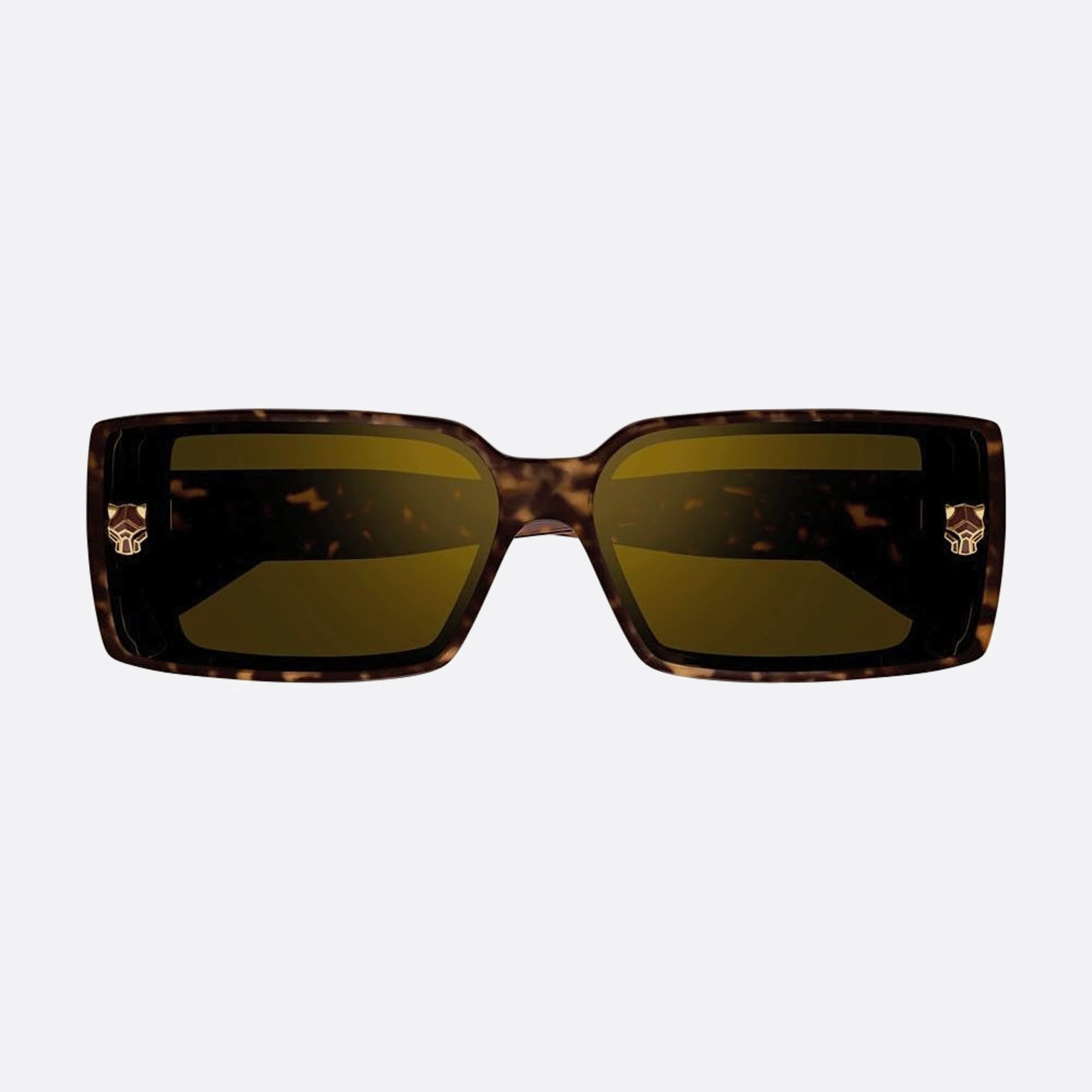 Cartier 64mm Havana Geometric Women Sunglasses - Main View