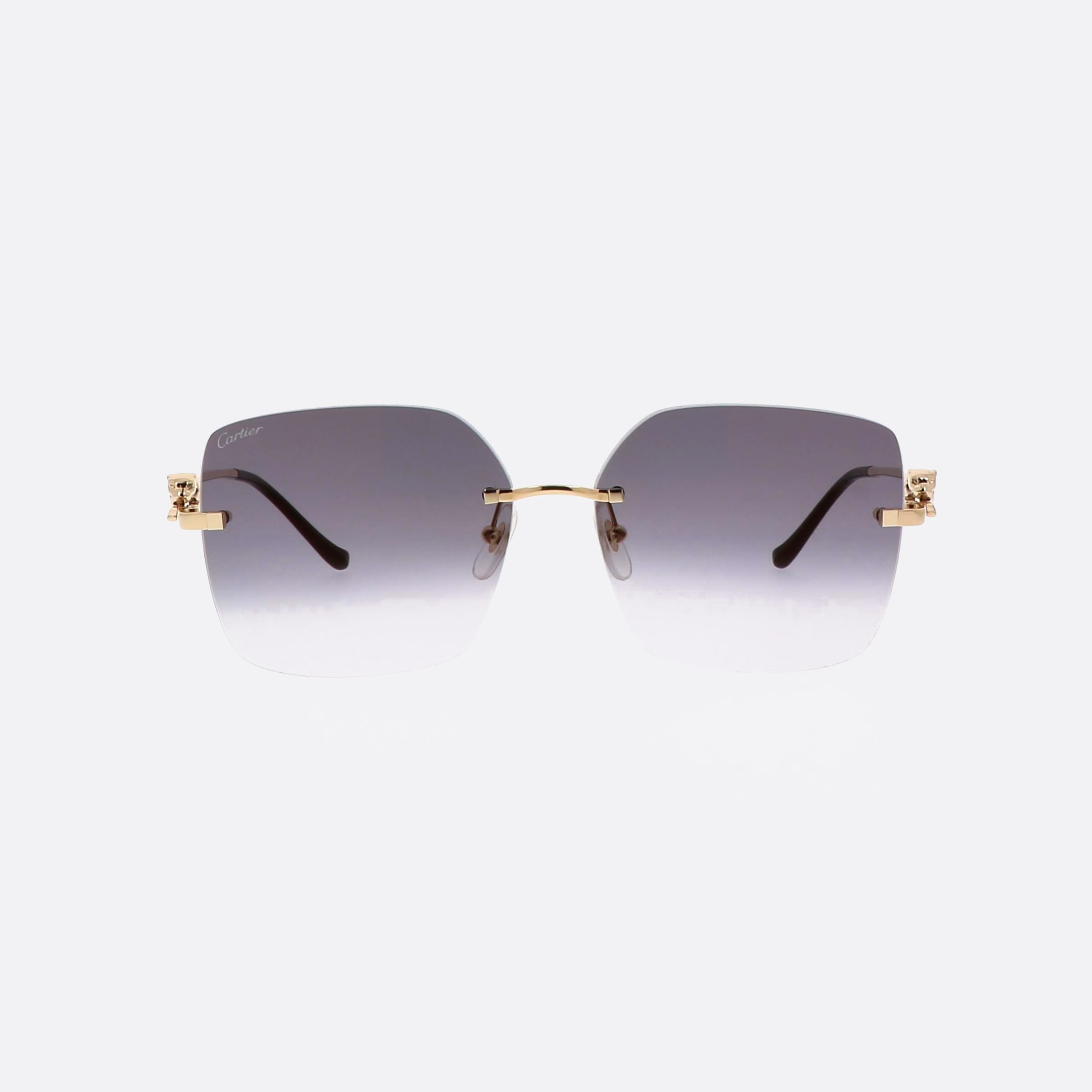 Cartier 60mm Gold Visor Women Sunglasses - Side View