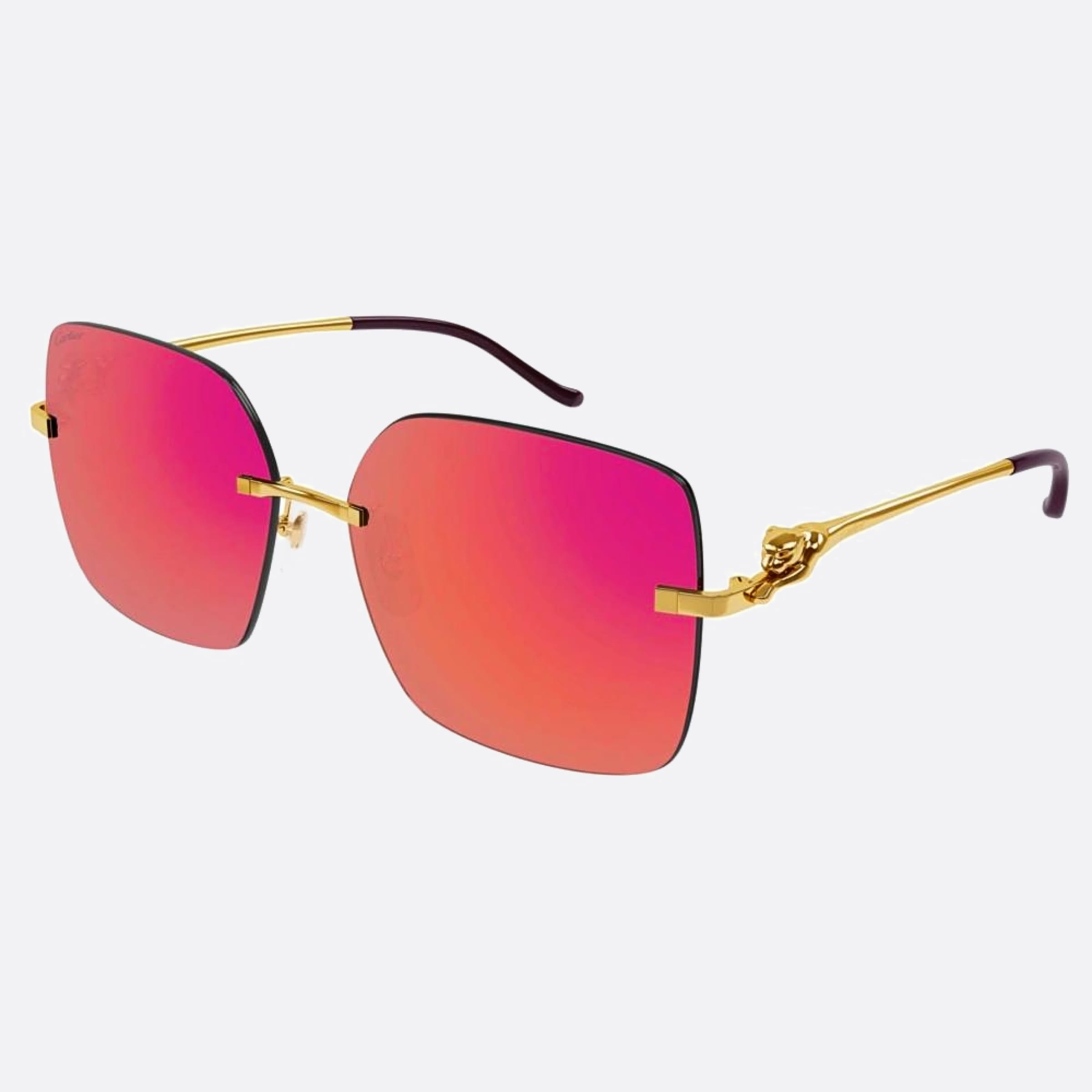 Cartier 60mm Gold Visor Women Sunglasses - Side View