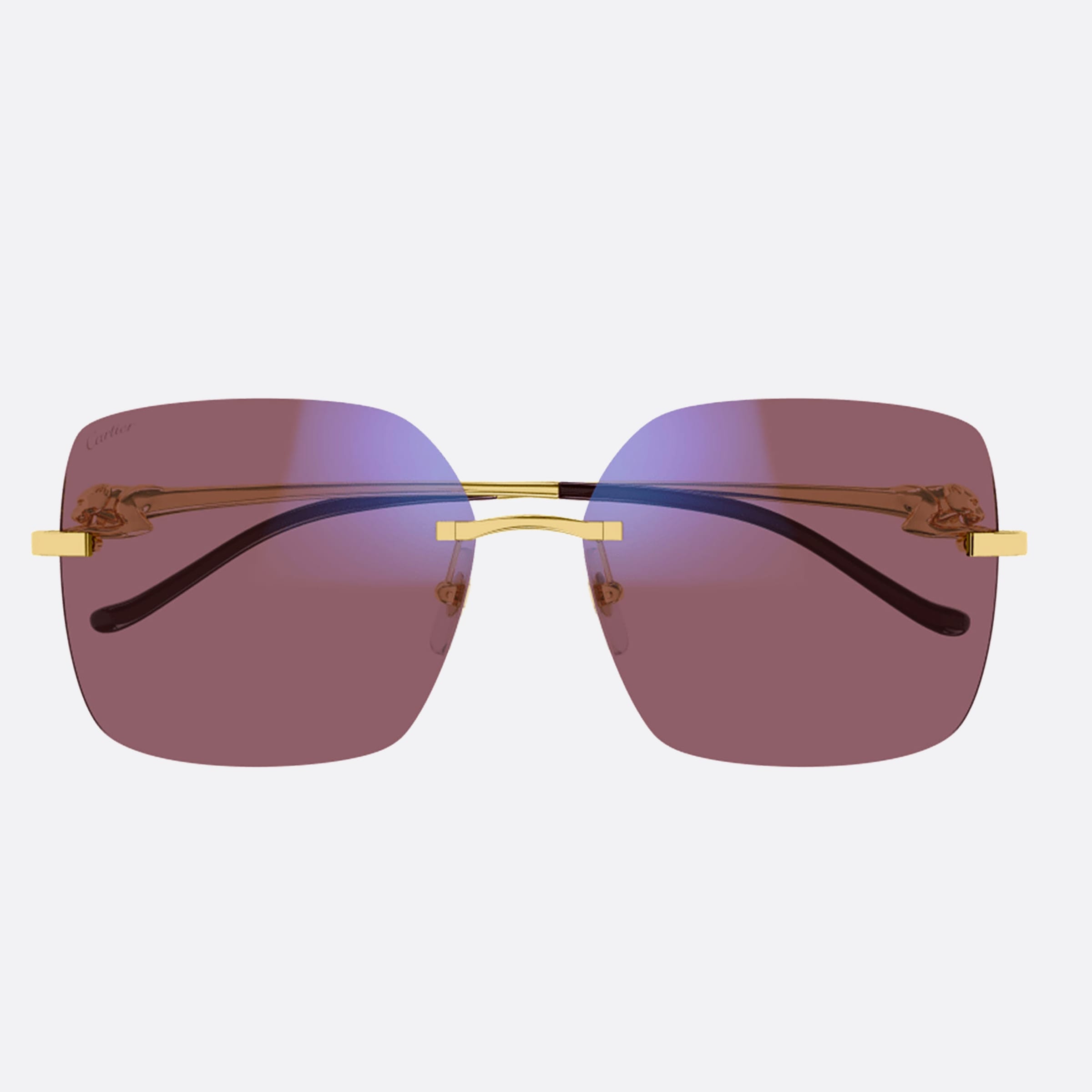 Cartier 60mm Gold Visor Photochromic Women Sunglasses - Detail View