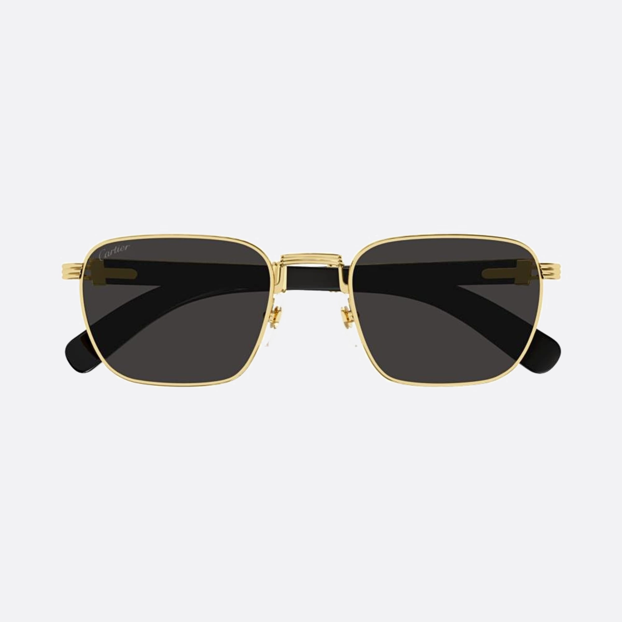Cartier 54mm Gold Geometric Men Sunglasses - Main View
