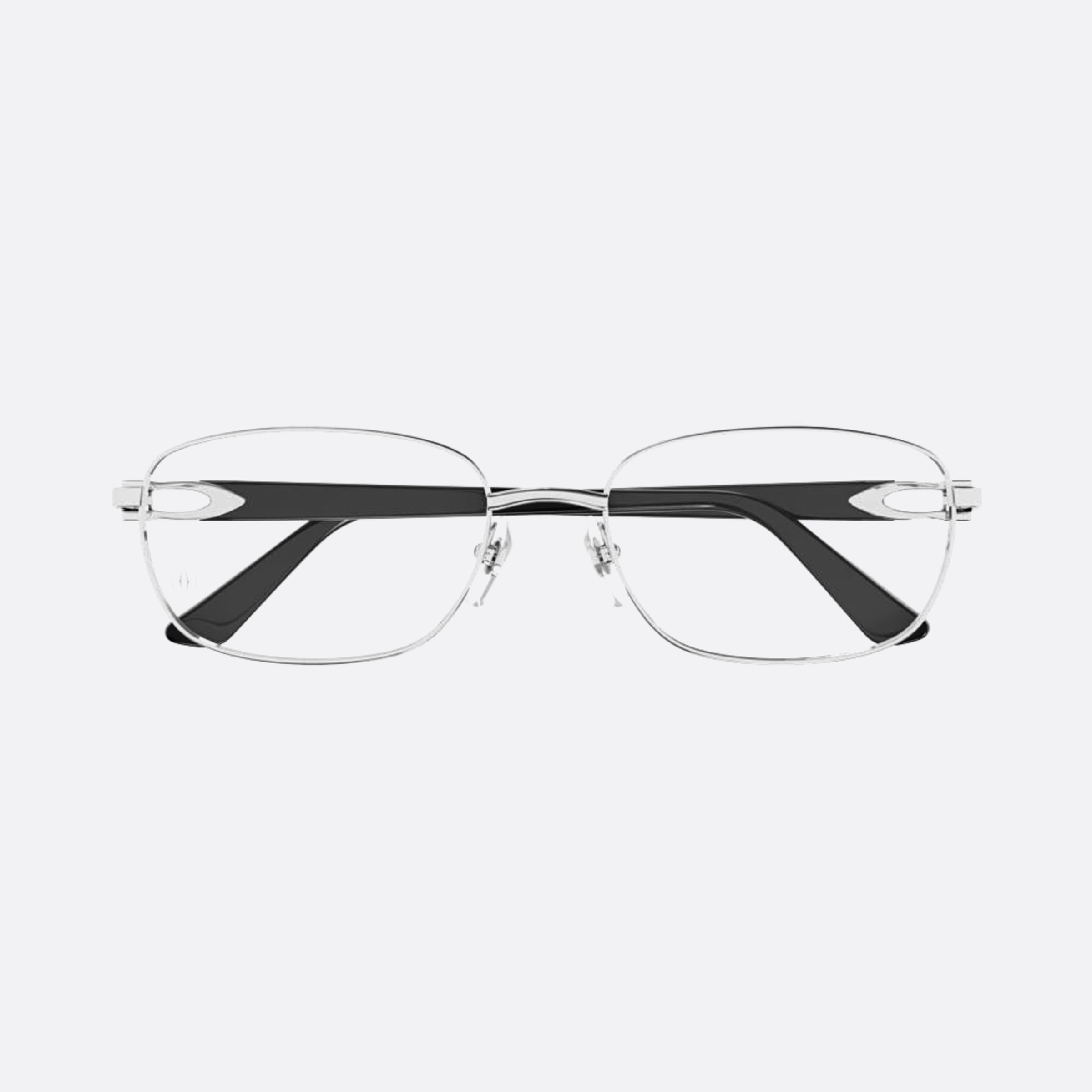 Cartier 56mm Silver Cat Eye Women Eyeglasses - Main View