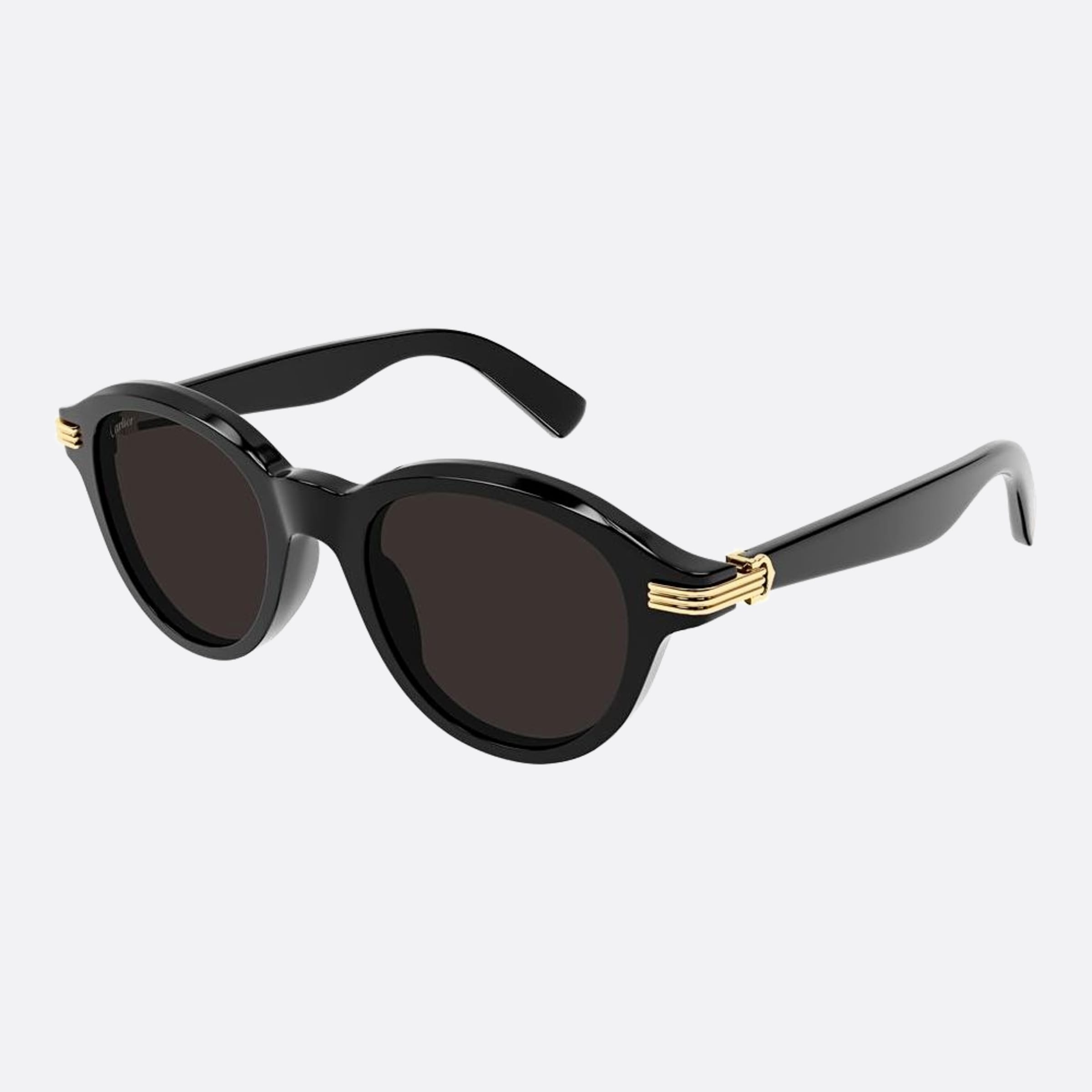 Cartier 51mm Black Squared Men Sunglasses - Side View
