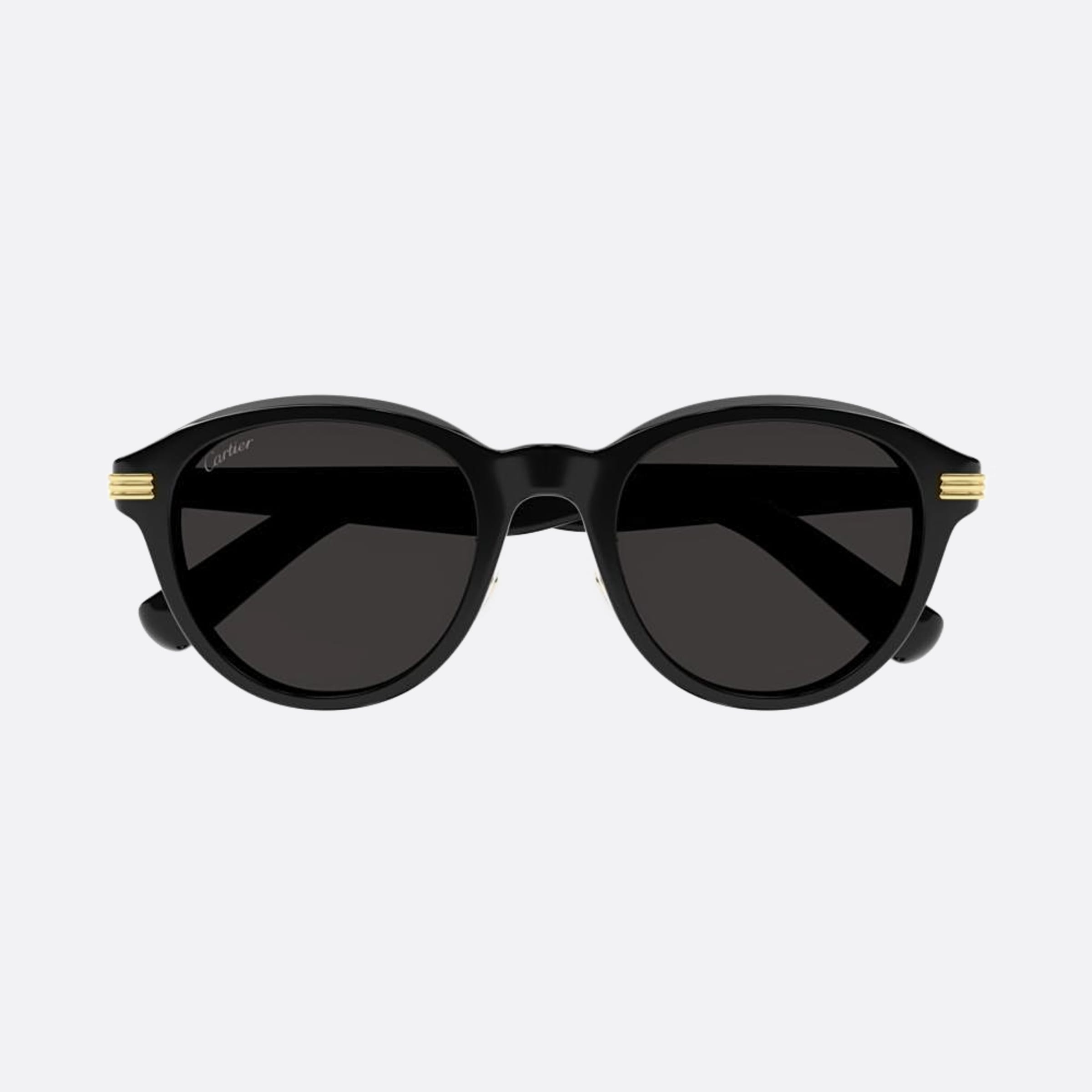 Cartier 53mm Ct0395sa Black Round Men Sunglasses - Main View