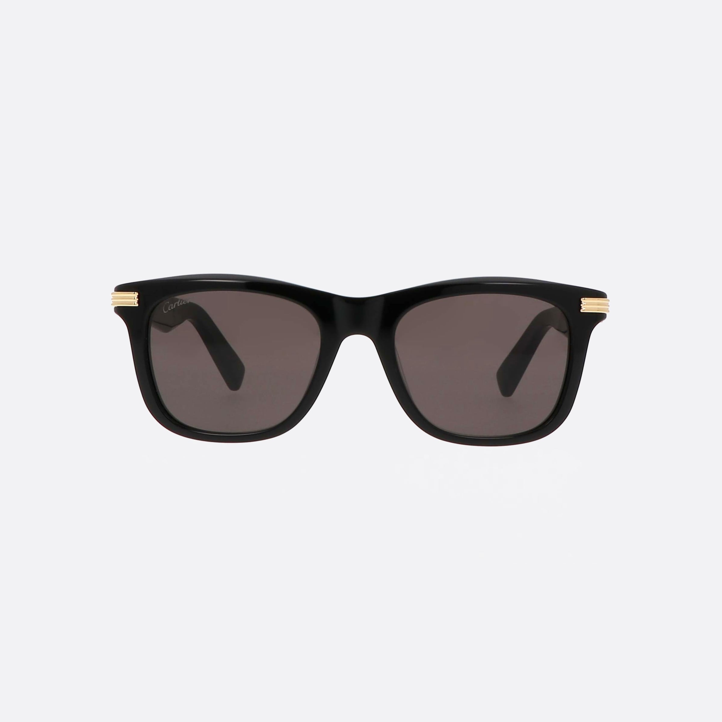 Cartier 53mm Black Squared Men Sunglasses - Side View