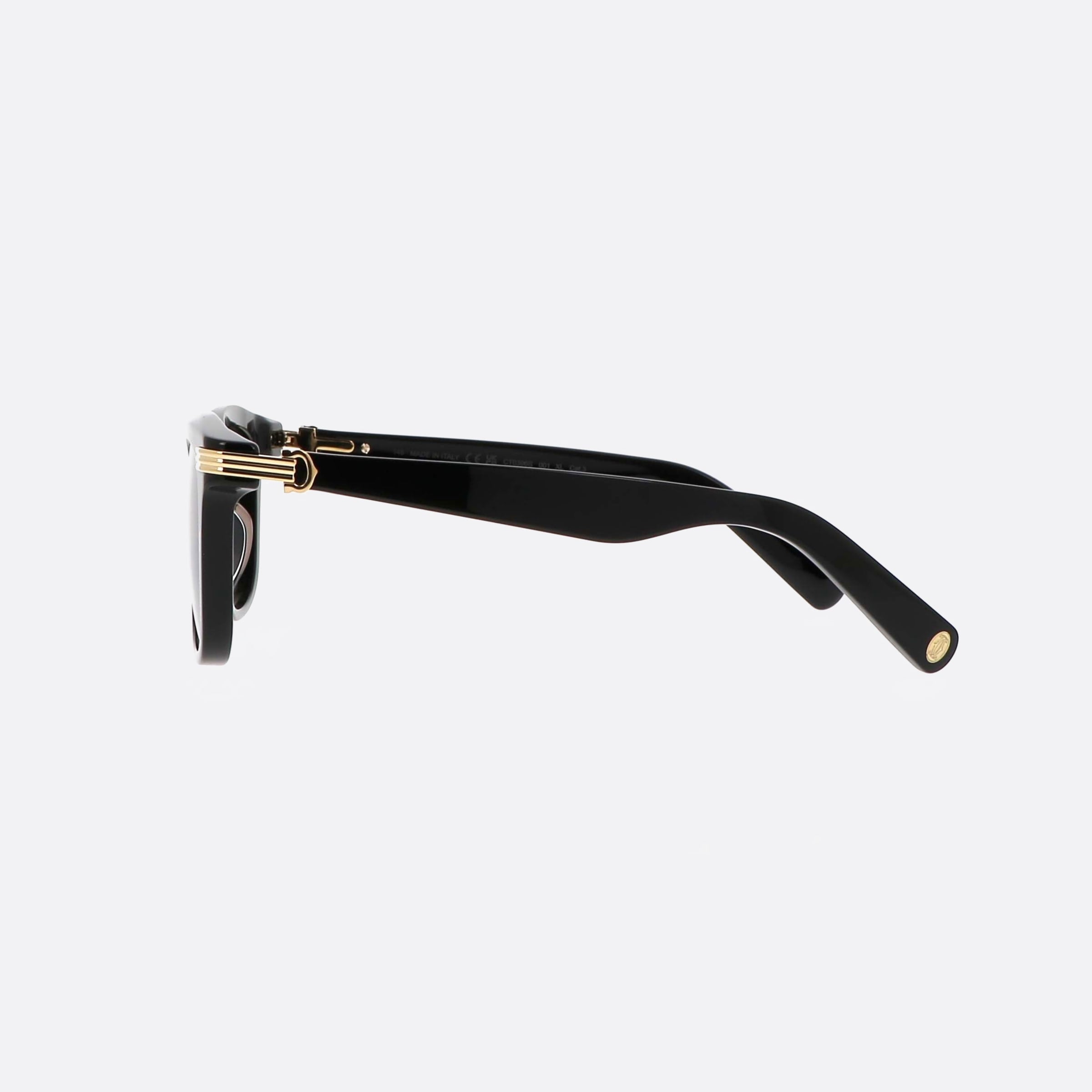 Cartier 53mm Black Squared Men Sunglasses - Detail View