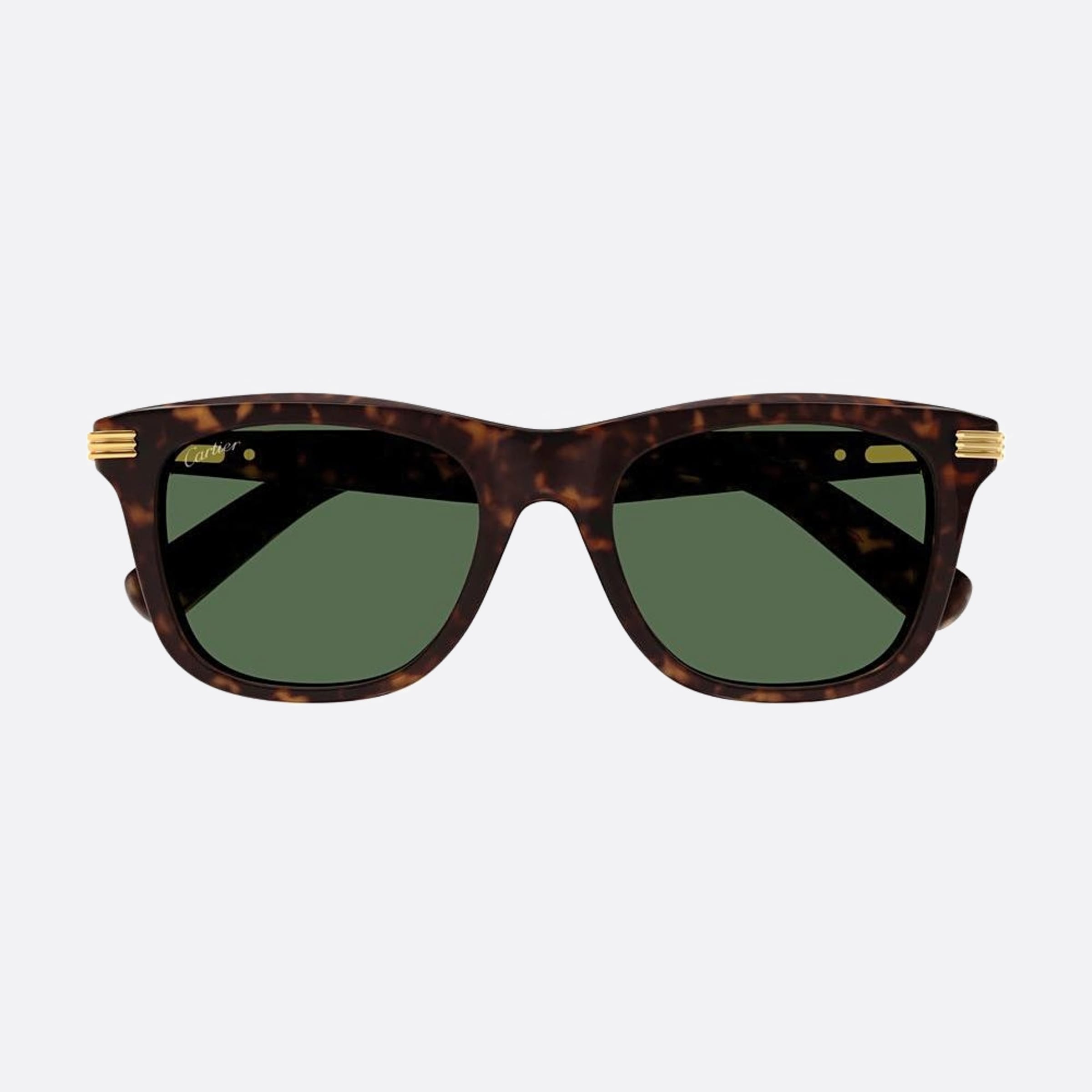 Cartier 53mm Havana Squared Men Sunglasses - Detail View